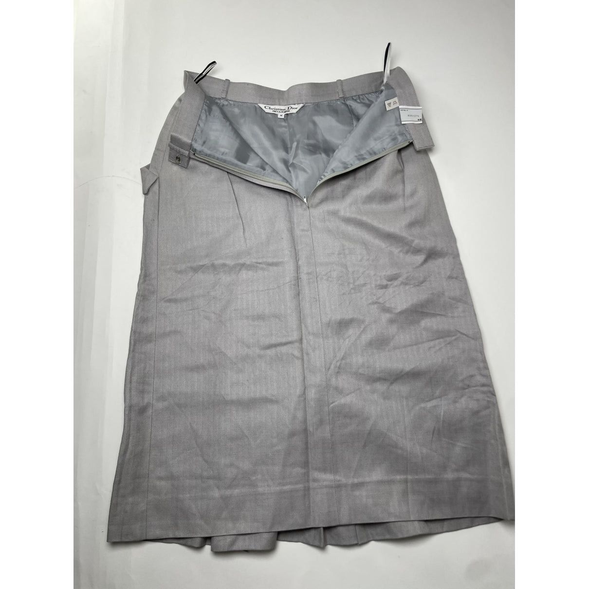 Dior Silver Cotton Skirt Size 30" / US 8 / IT 44 - 4 Thumbnail