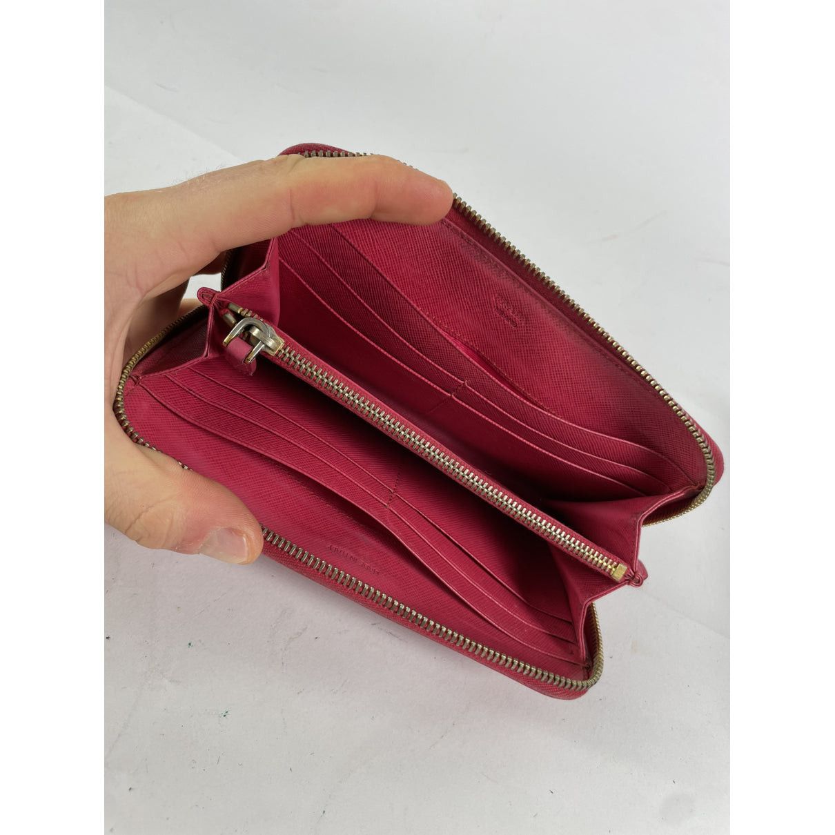 Prada Pink Leather Wallet Size ONE SIZE - 4 Thumbnail