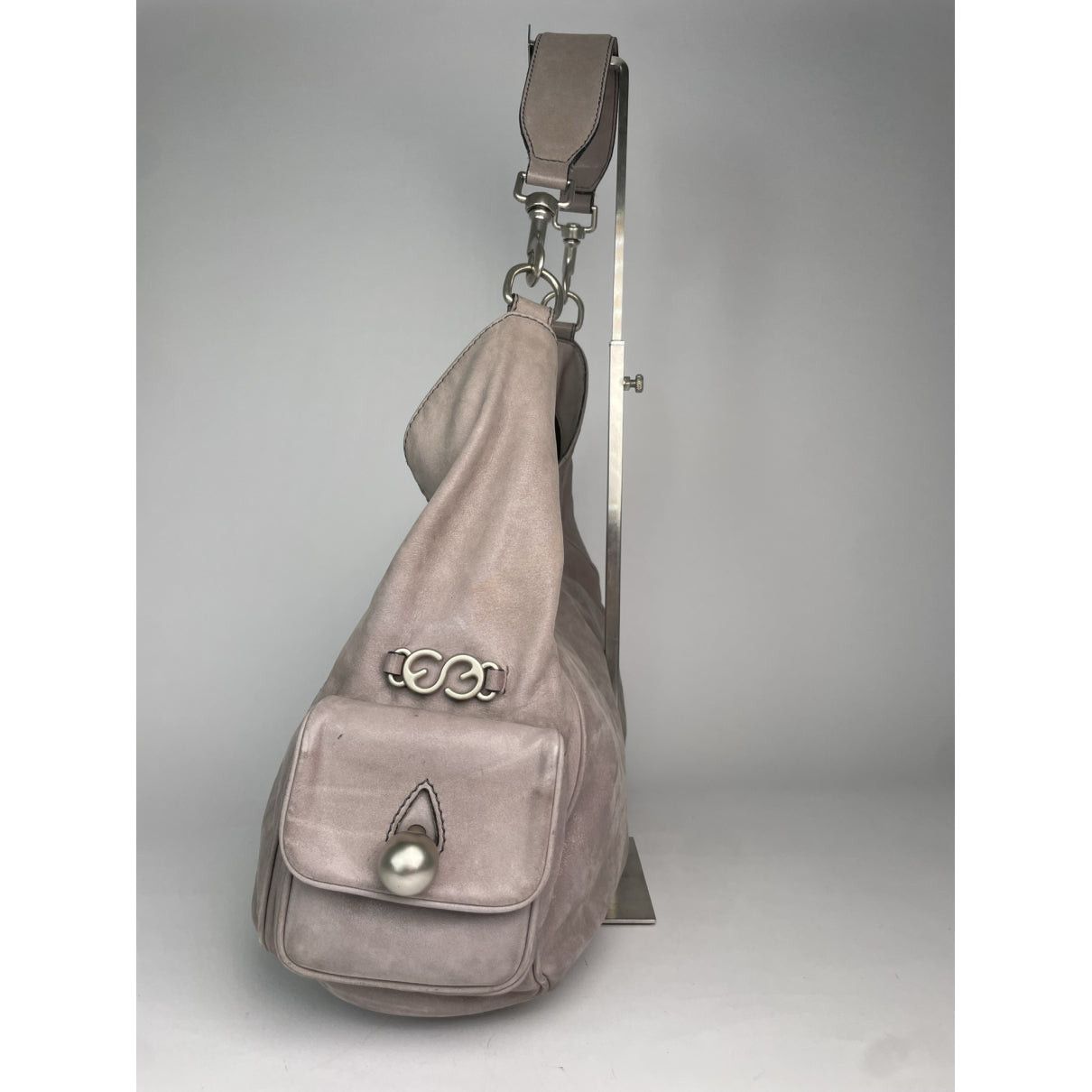 Escada Grey Leather Handbag Size ONE SIZE - 4 Thumbnail