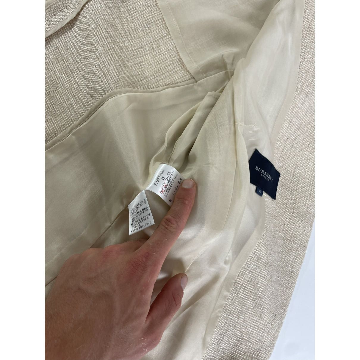 Burberry Waterloo Beige Linen Trench Coat Size L / US 10 / IT 46 - 5 Thumbnail
