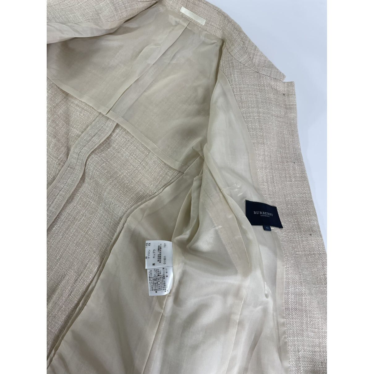 Burberry Waterloo Beige Linen Trench Coat Size L / US 10 / IT 46 - 4 Thumbnail