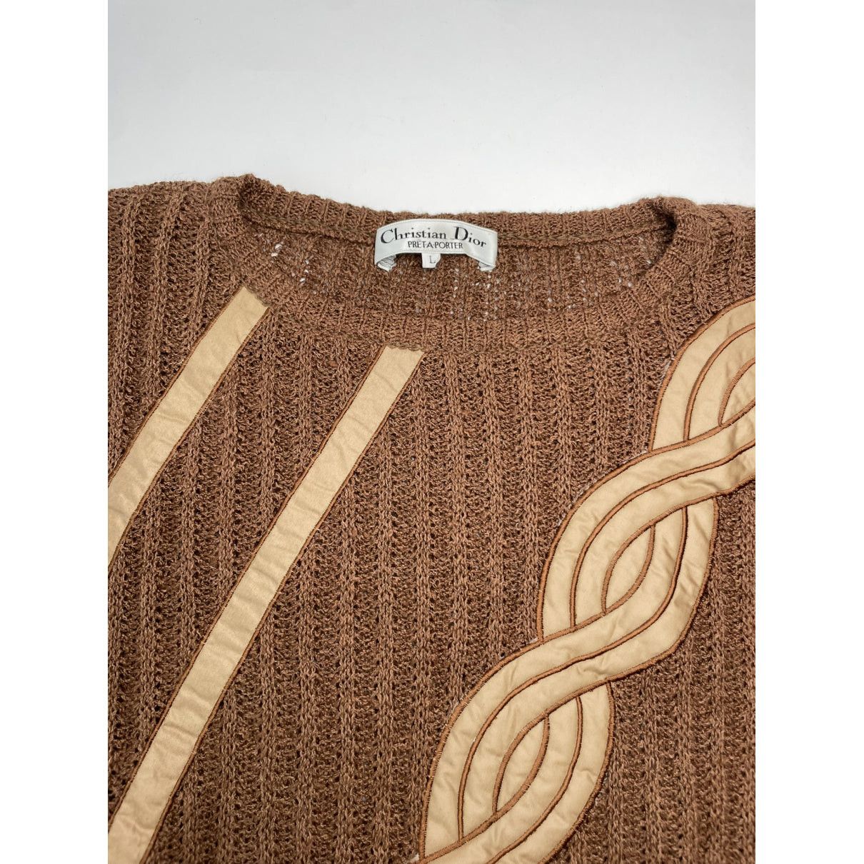 Dior J'A8 Brown Wool Top Size L / US 10 / IT 46 - 3 Thumbnail