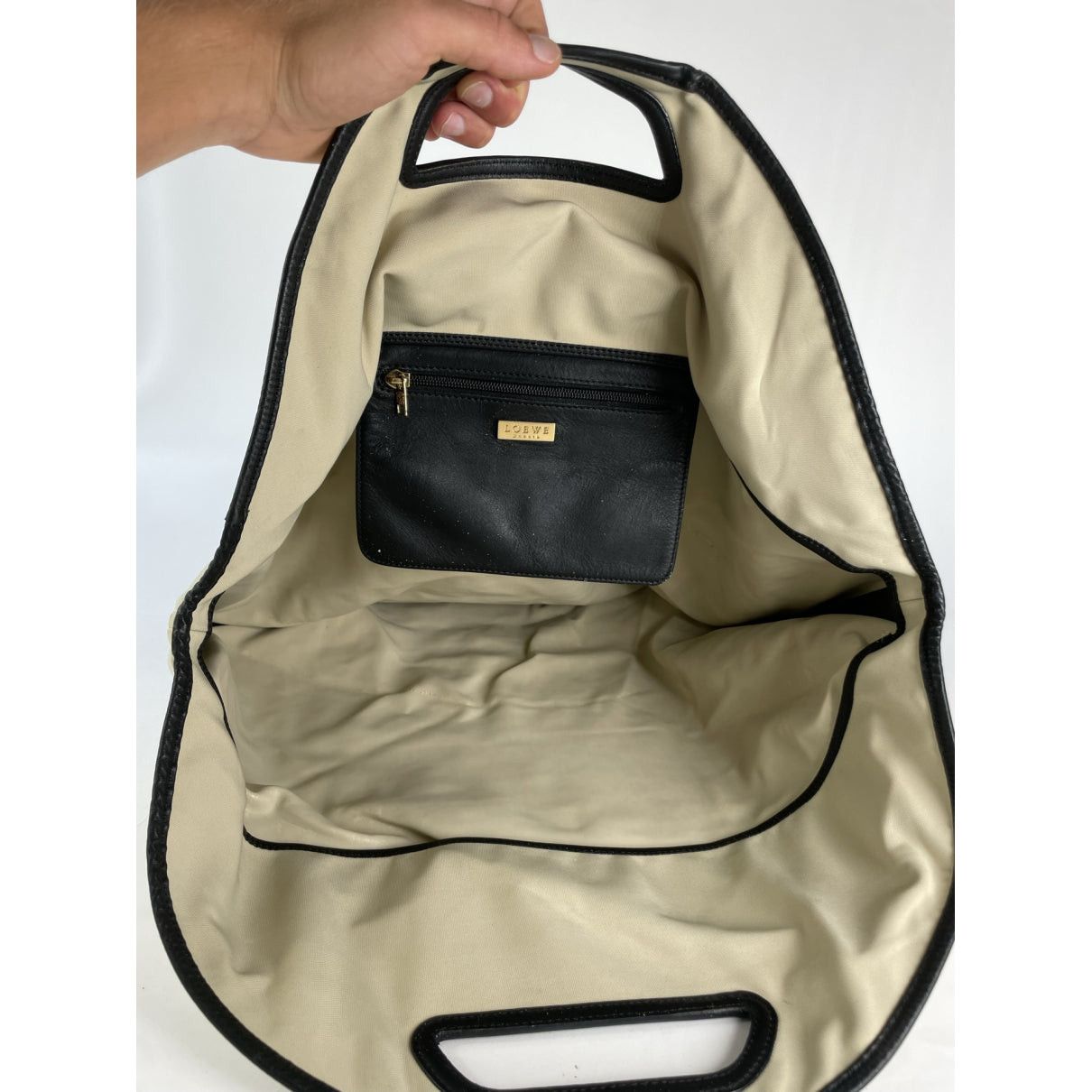 Loewe Anagram Basket White Polyester Handbag Size ONE SIZE - 2 Thumbnail