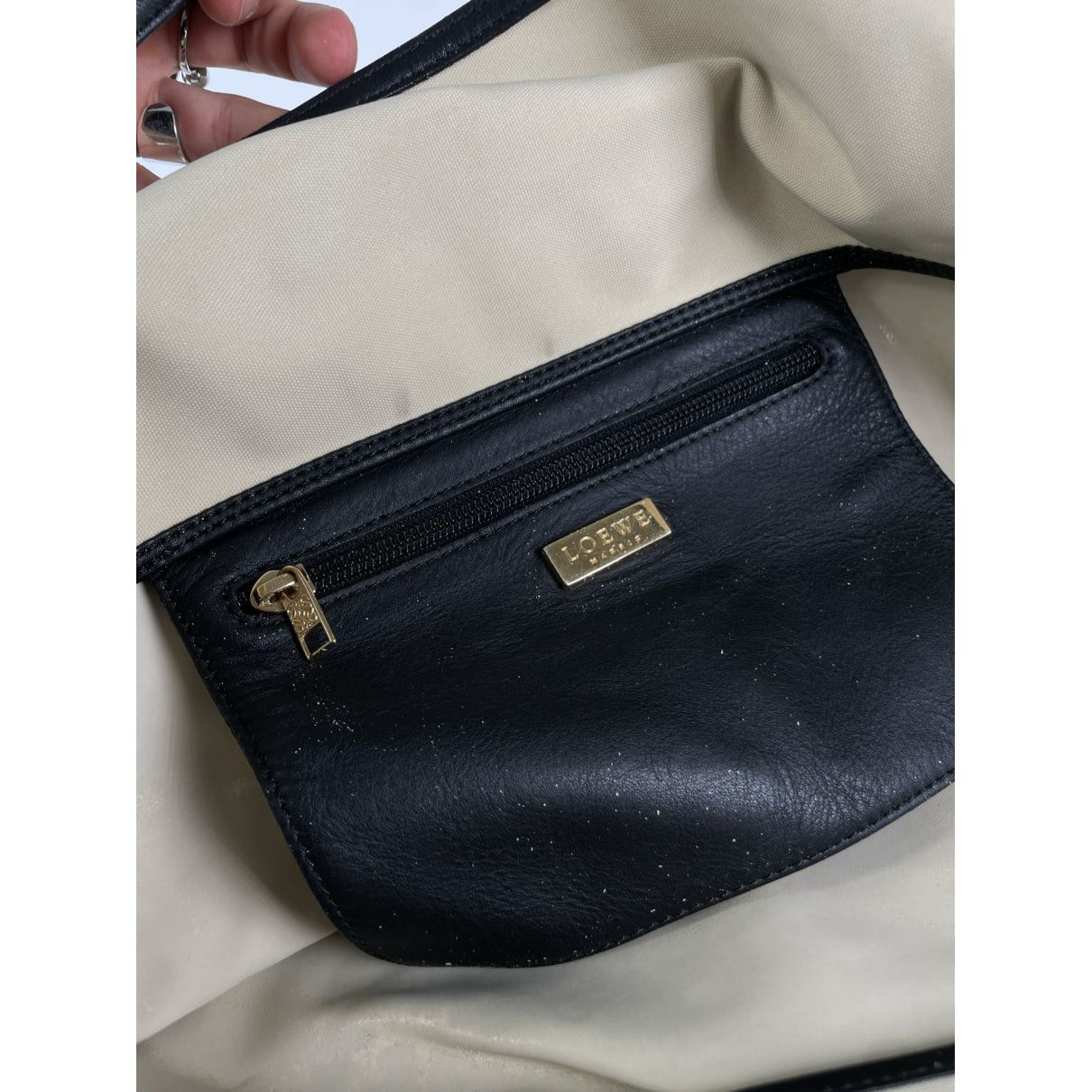 Loewe Anagram Basket White Polyester Handbag Size ONE SIZE - 3 Thumbnail