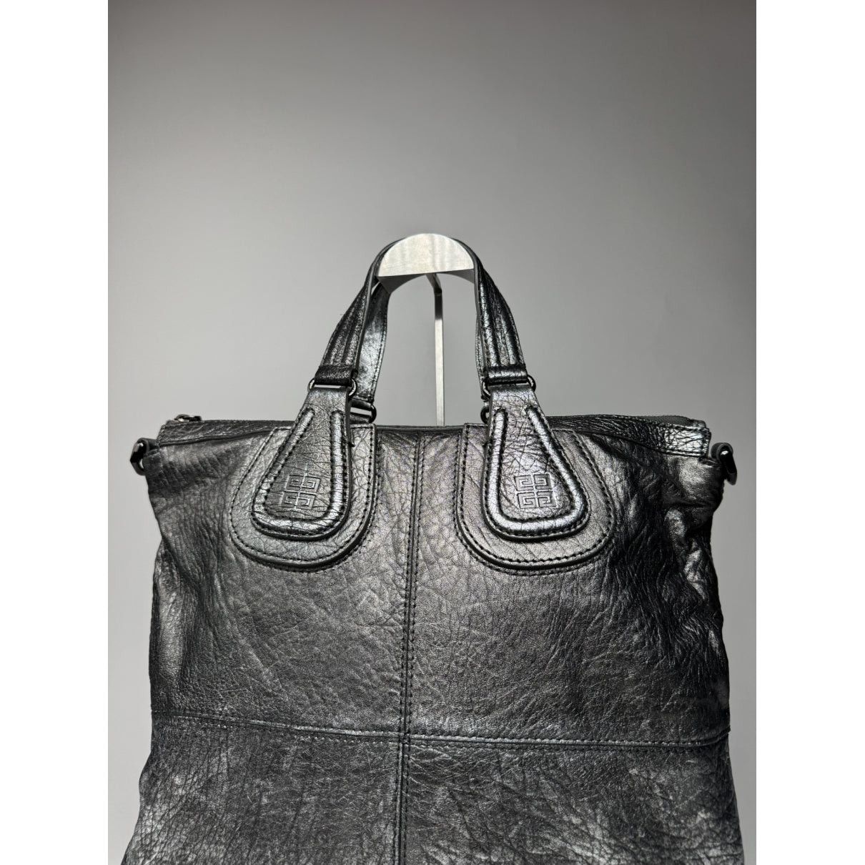 Givenchy Nightingale Silver Leather Handbag Size ONE SIZE - 4 Thumbnail