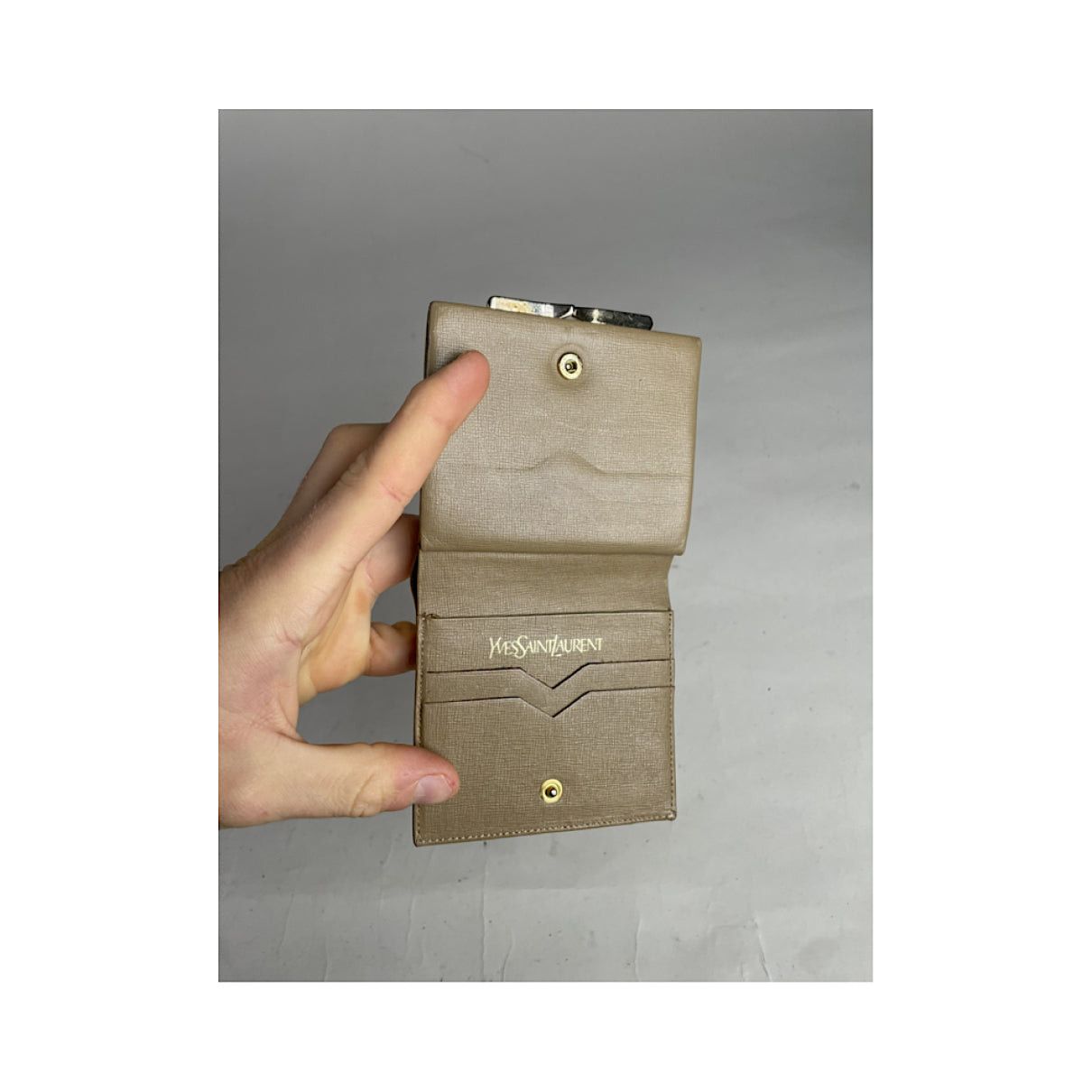Yves Saint Laurent Beige Linen Purse Size ONE SIZE - 3 Thumbnail