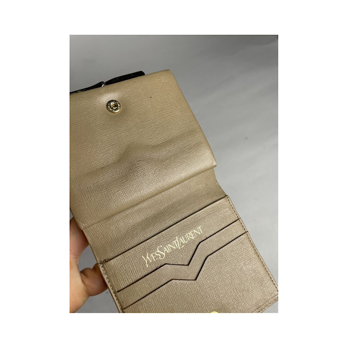 Yves Saint Laurent Beige Linen Purse Size ONE SIZE - 4 Thumbnail