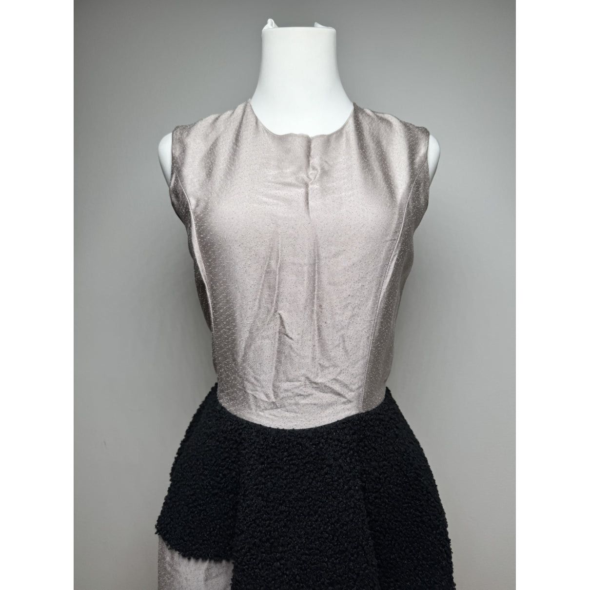 Yves Saint Laurent Silver Silk Dresse Size S / US 4 / IT 40 - 2 Thumbnail