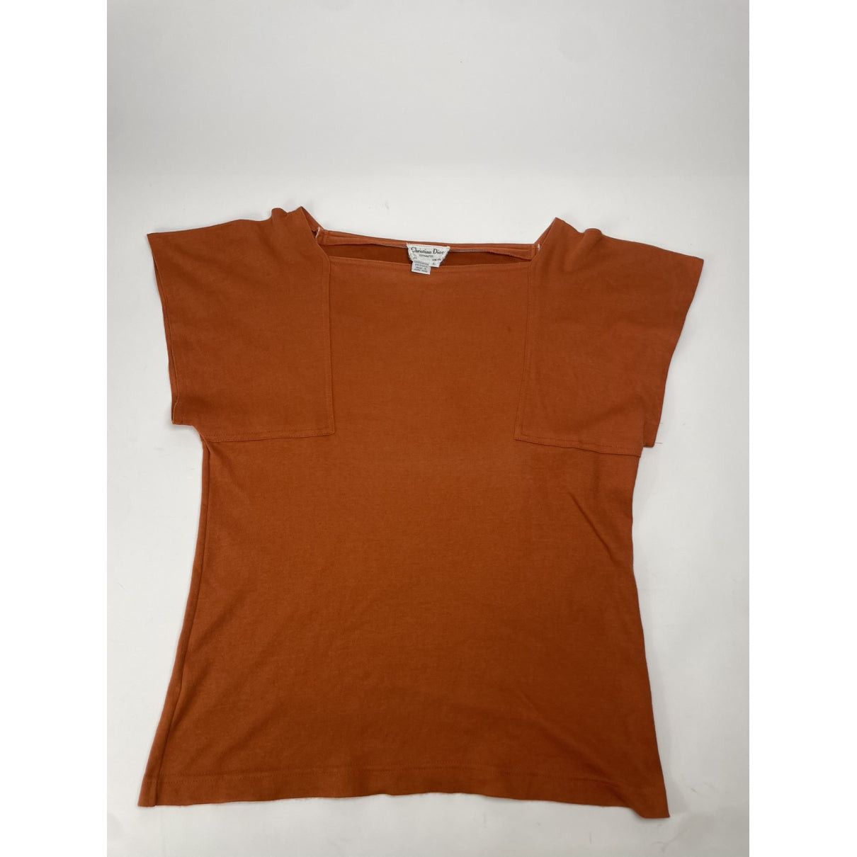 Dior Orange Cotton Knitwear Size L / US 10 / IT 46 - 2 Thumbnail