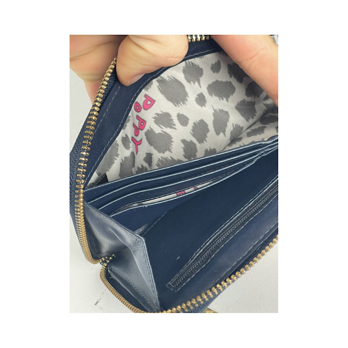 Coach Navy Cotton Wallet Size ONE SIZE - 4 Thumbnail