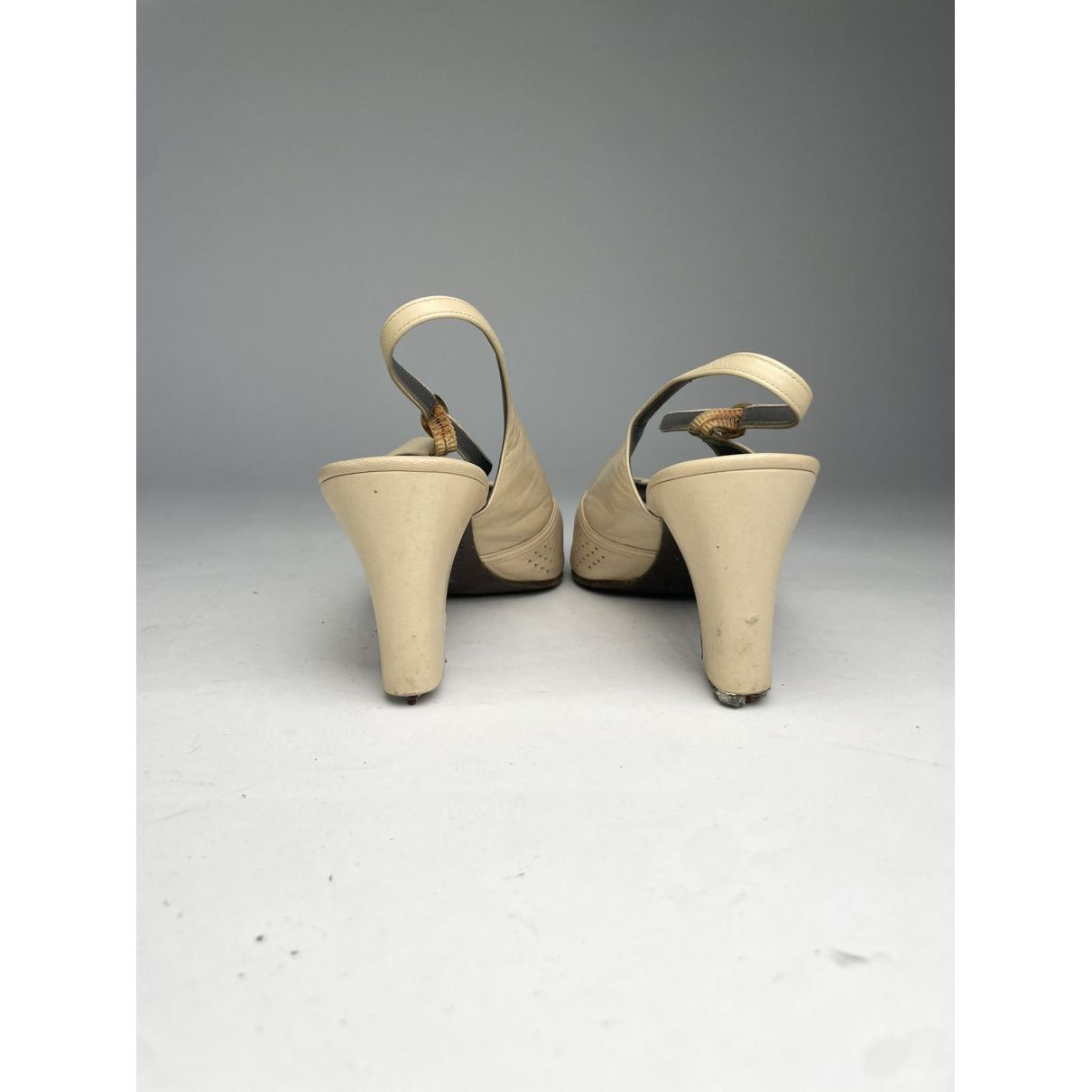 Dior Beige Leather Heel Size US 6.5 / IT 36.5 - 4 Thumbnail