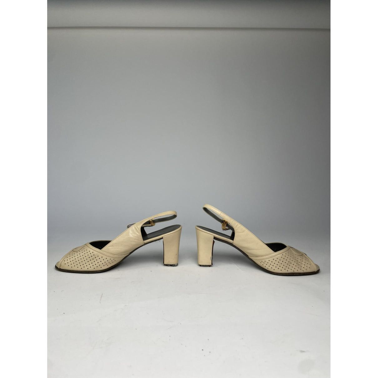 Dior Beige Leather Heel Size US 6.5 / IT 36.5 - 3 Thumbnail