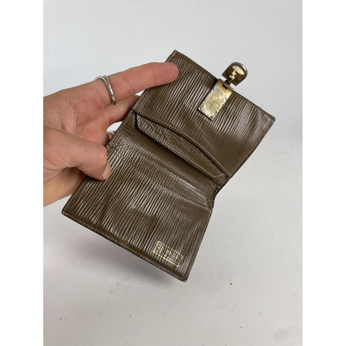 Fendi Baguette Brown Leather Wallet Size ONE SIZE - 3 Thumbnail