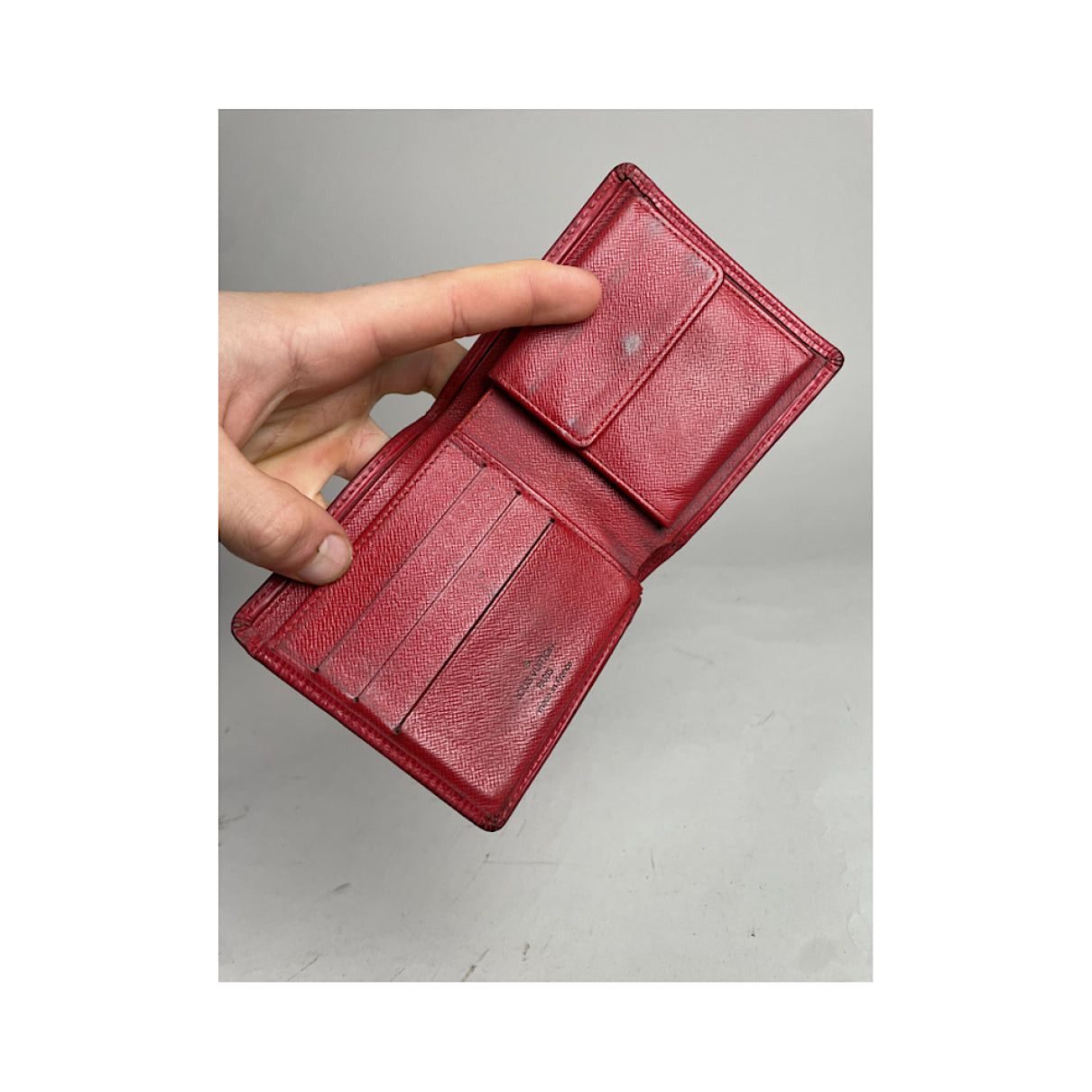 Louis Vuitton Red Leather Purse Size ONE SIZE - 3 Thumbnail