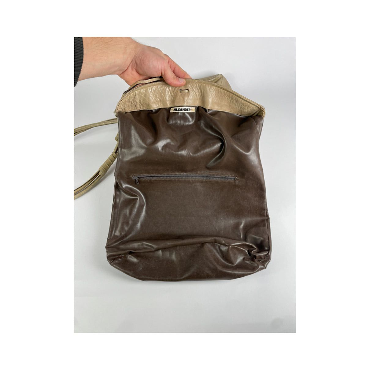 Jil Sander Beige Leather Handbag Size ONE SIZE - 3 Thumbnail