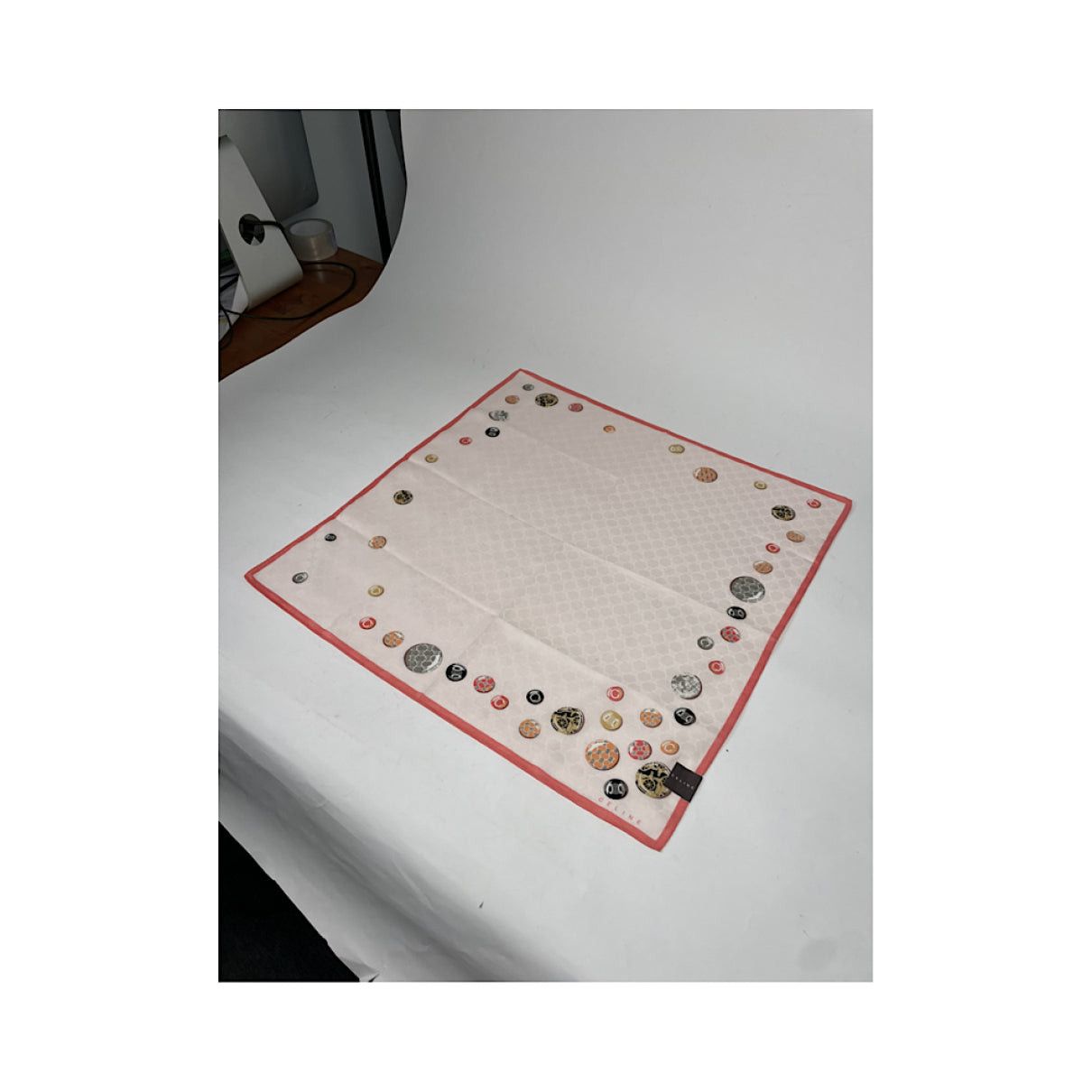 Celine Pink Silk Silk Handkerchief Size ONE SIZE - 3 Thumbnail