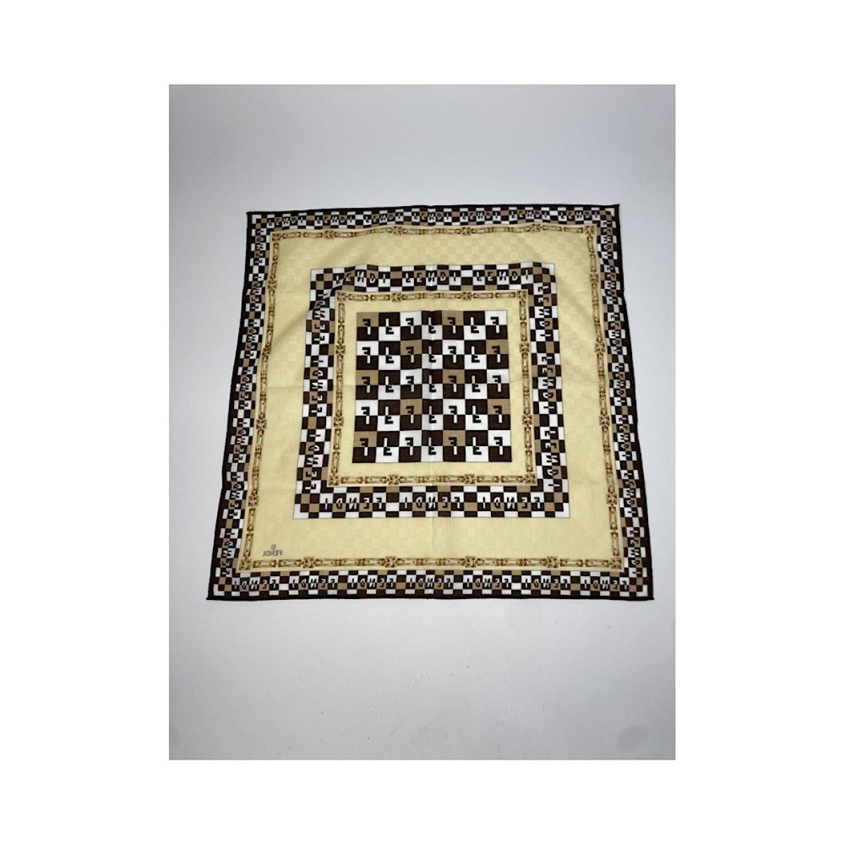 Fendi Yellow Silk Scarf Size ONE SIZE - 5 Thumbnail