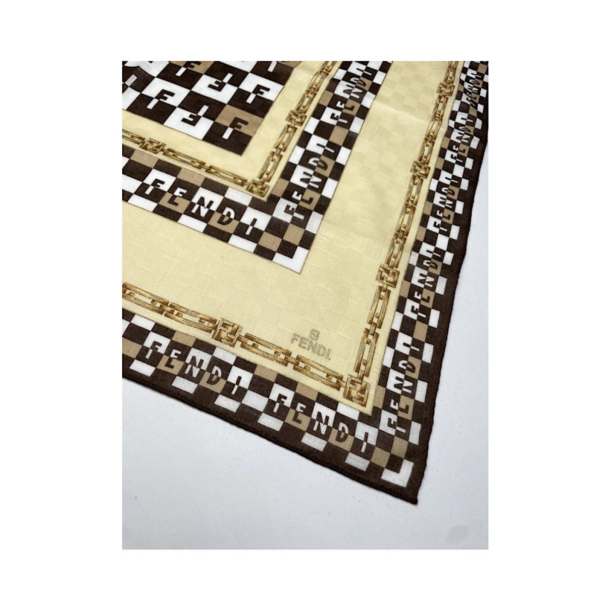 Fendi Yellow Silk Scarf Size ONE SIZE - 2 Thumbnail
