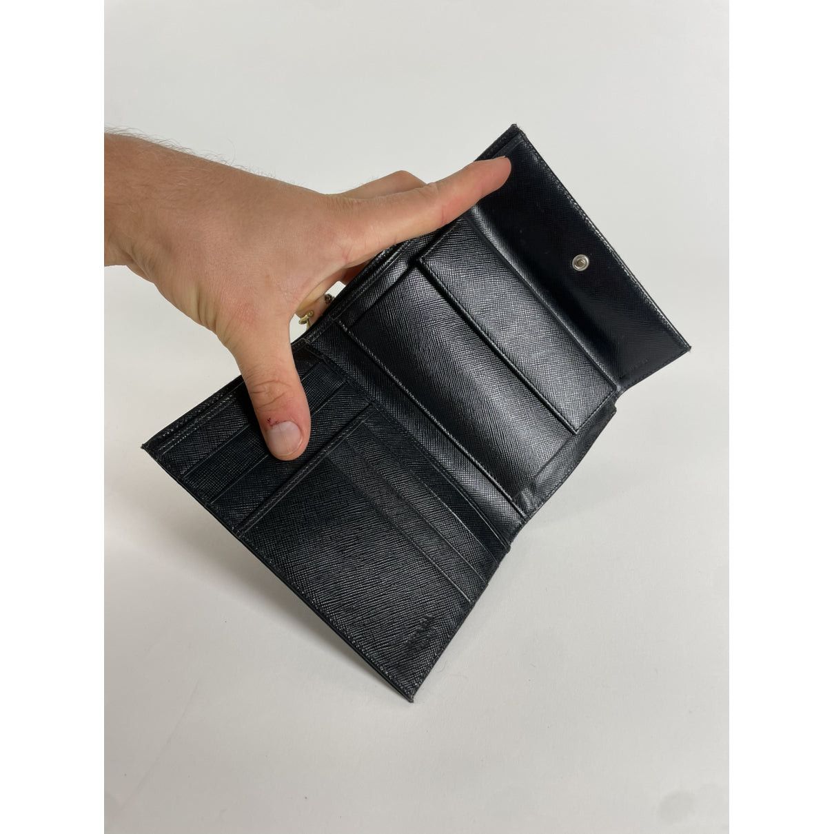 Prada Tessuto Black Leather Wallet Size ONE SIZE - 3 Thumbnail