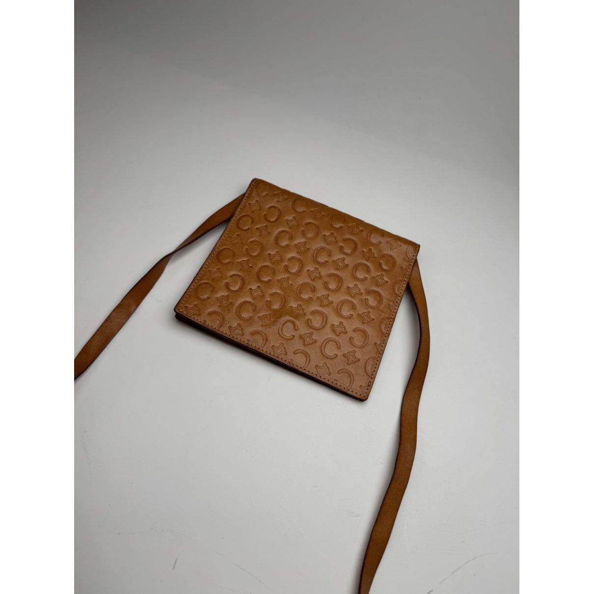 Celine Triomphe Orange Leather Handbag Size ONE SIZE - 2 Thumbnail