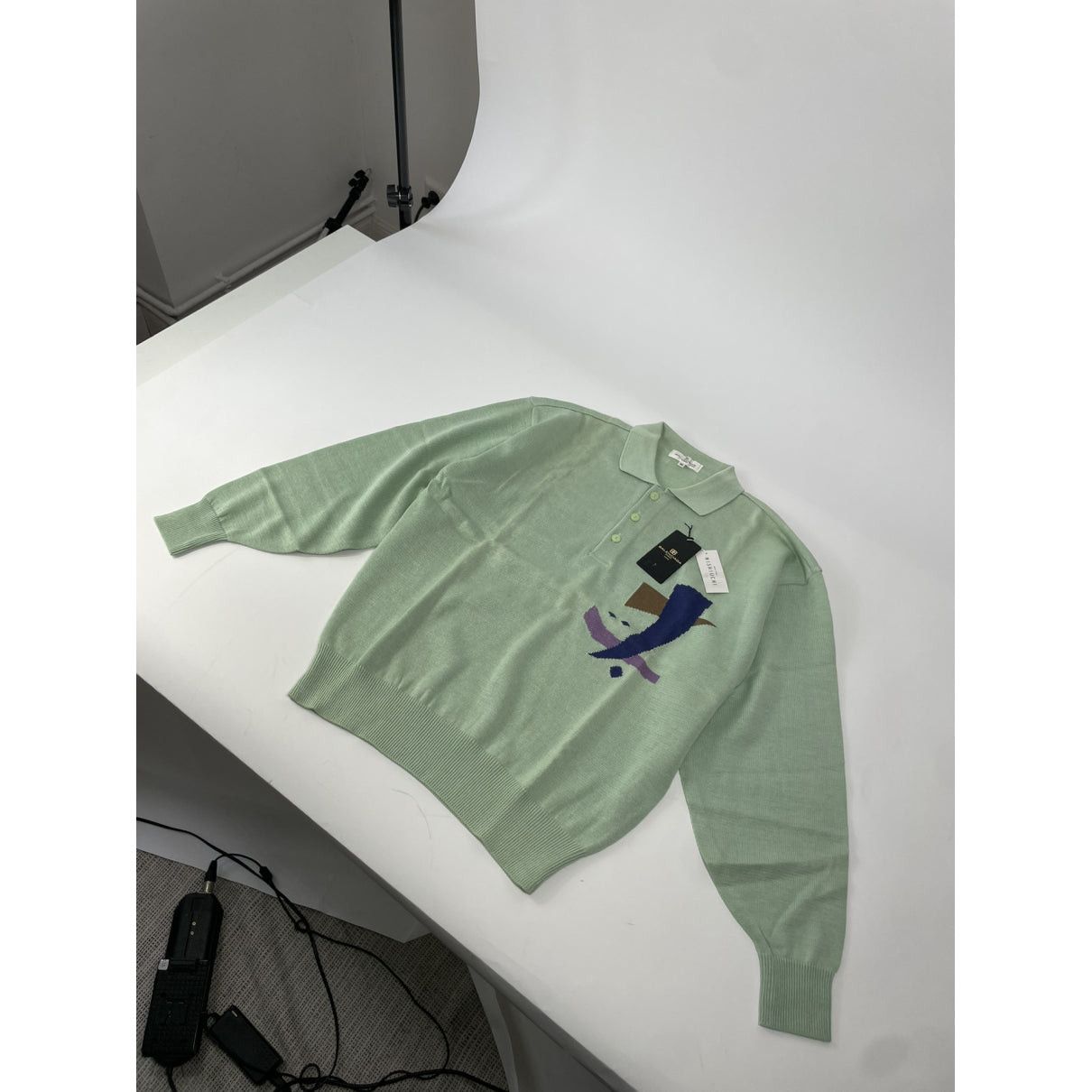 Balenciaga Green Linen Knitwear & Sweatshirt Size M / US 6-8 / IT 42-44 - 2 Thumbnail