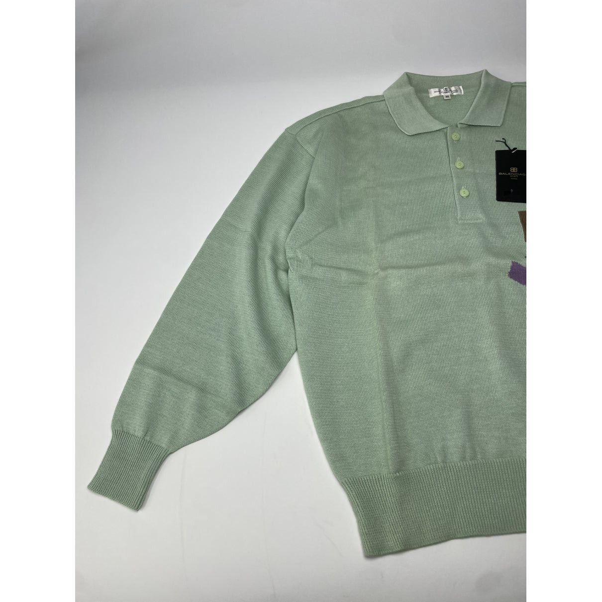 Balenciaga Green Linen Knitwear & Sweatshirt Size M / US 6-8 / IT 42-44 - 4 Thumbnail