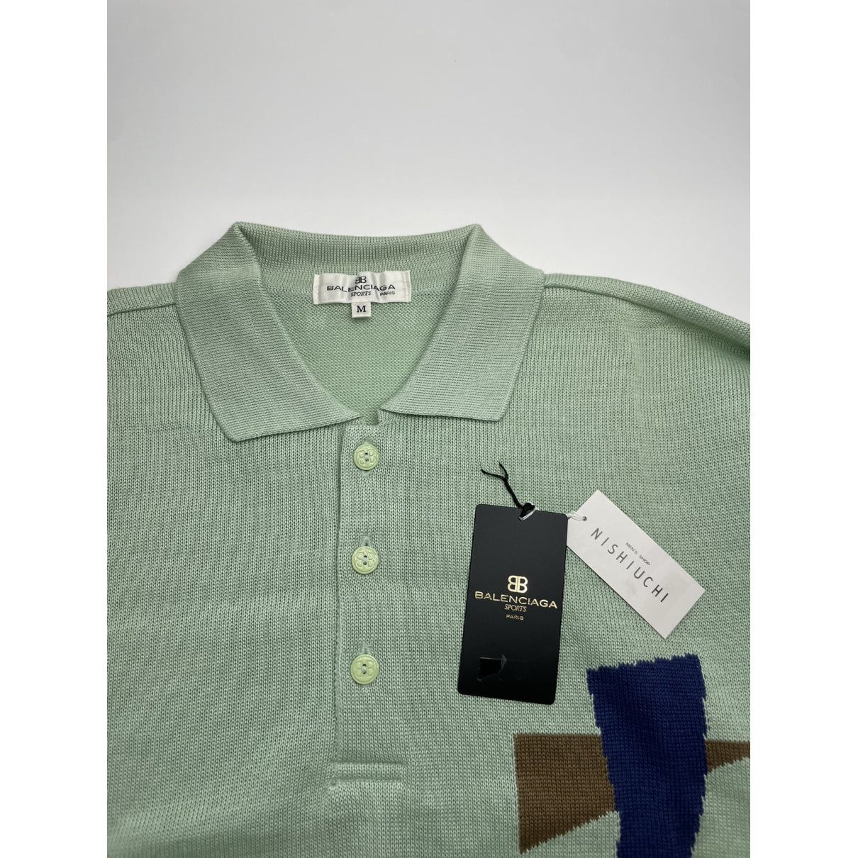 Balenciaga Green Linen Knitwear & Sweatshirt Size M / US 6-8 / IT 42-44 - 3 Thumbnail