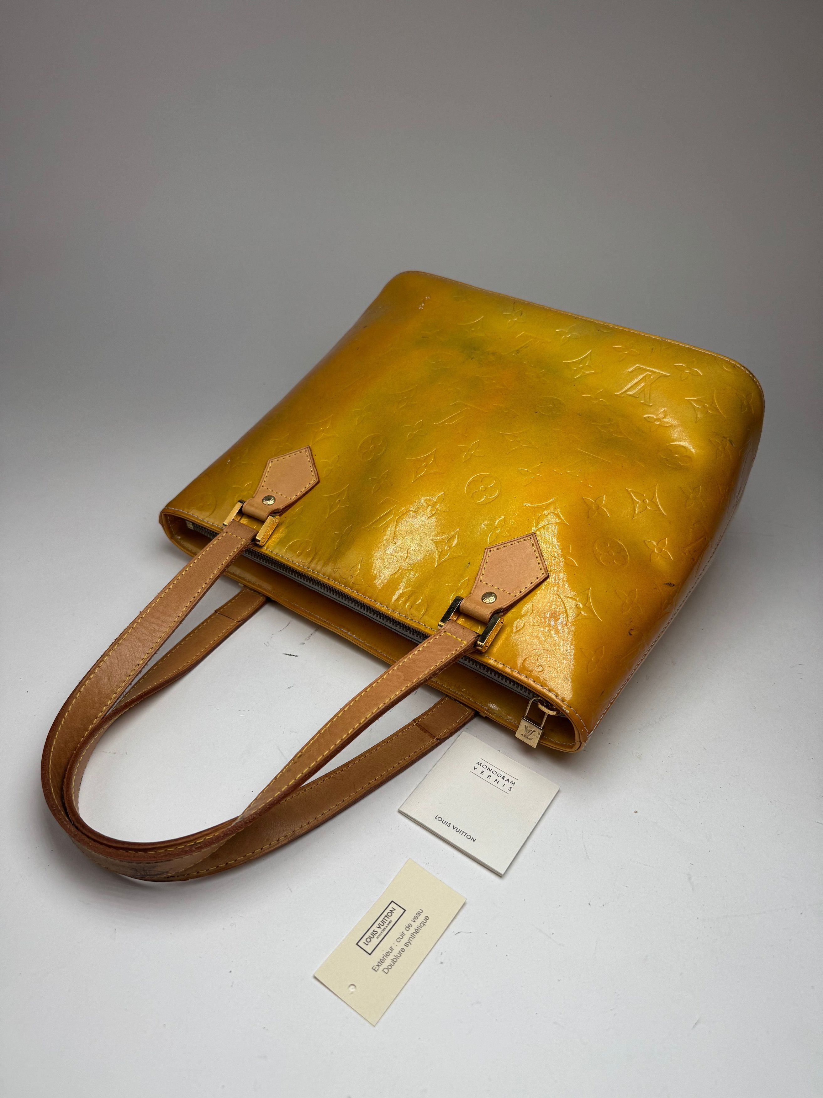 Louis Vuitton Vintage Vernis Leather Bag Yellow Size ONE SIZE - 6 Thumbnail