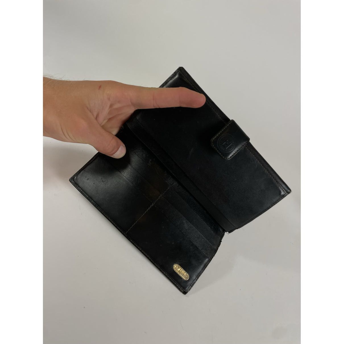 Fendi Baguette Grey Leather Wallet Size ONE SIZE - 3 Thumbnail