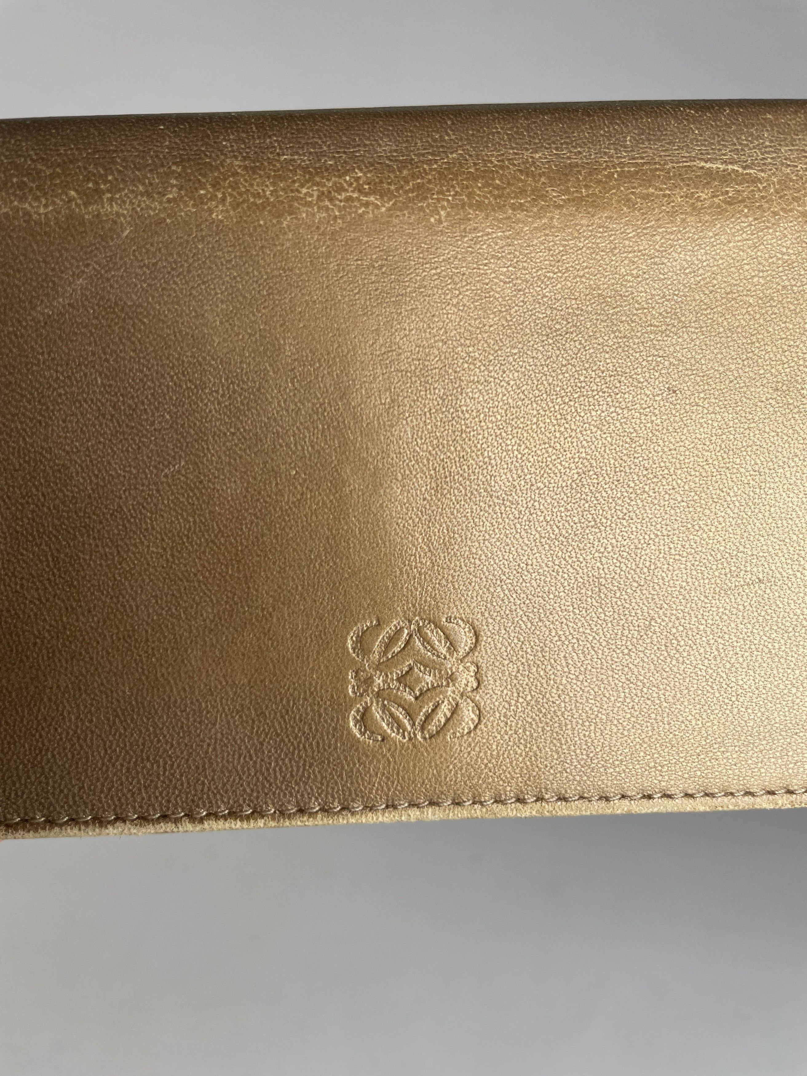 Loewe Vintage Madrid Puzzle Leather Wallet Golden Size ONE SIZE - 9 Thumbnail