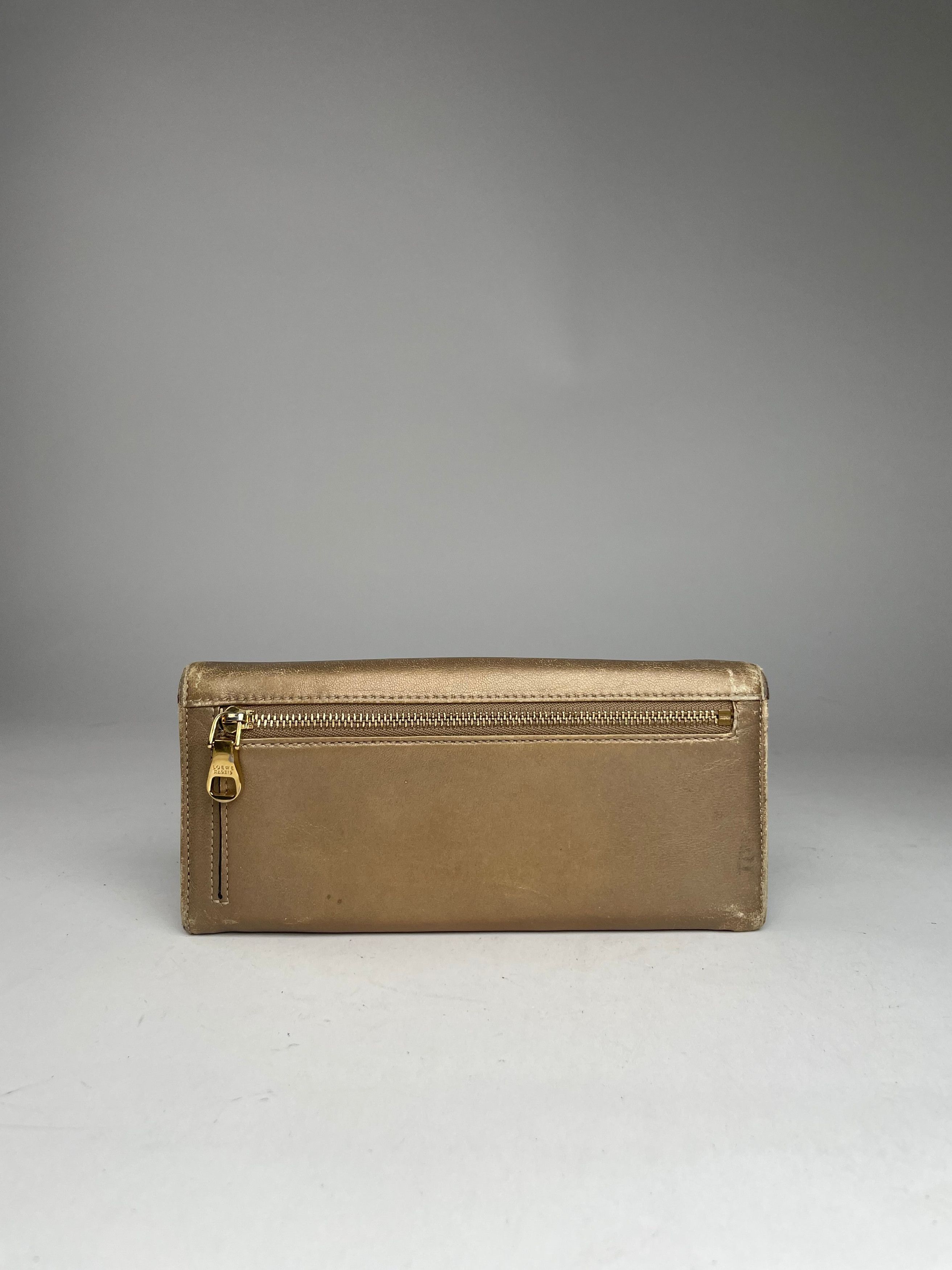 Loewe Vintage Madrid Puzzle Leather Wallet Golden Size ONE SIZE - 2 Thumbnail