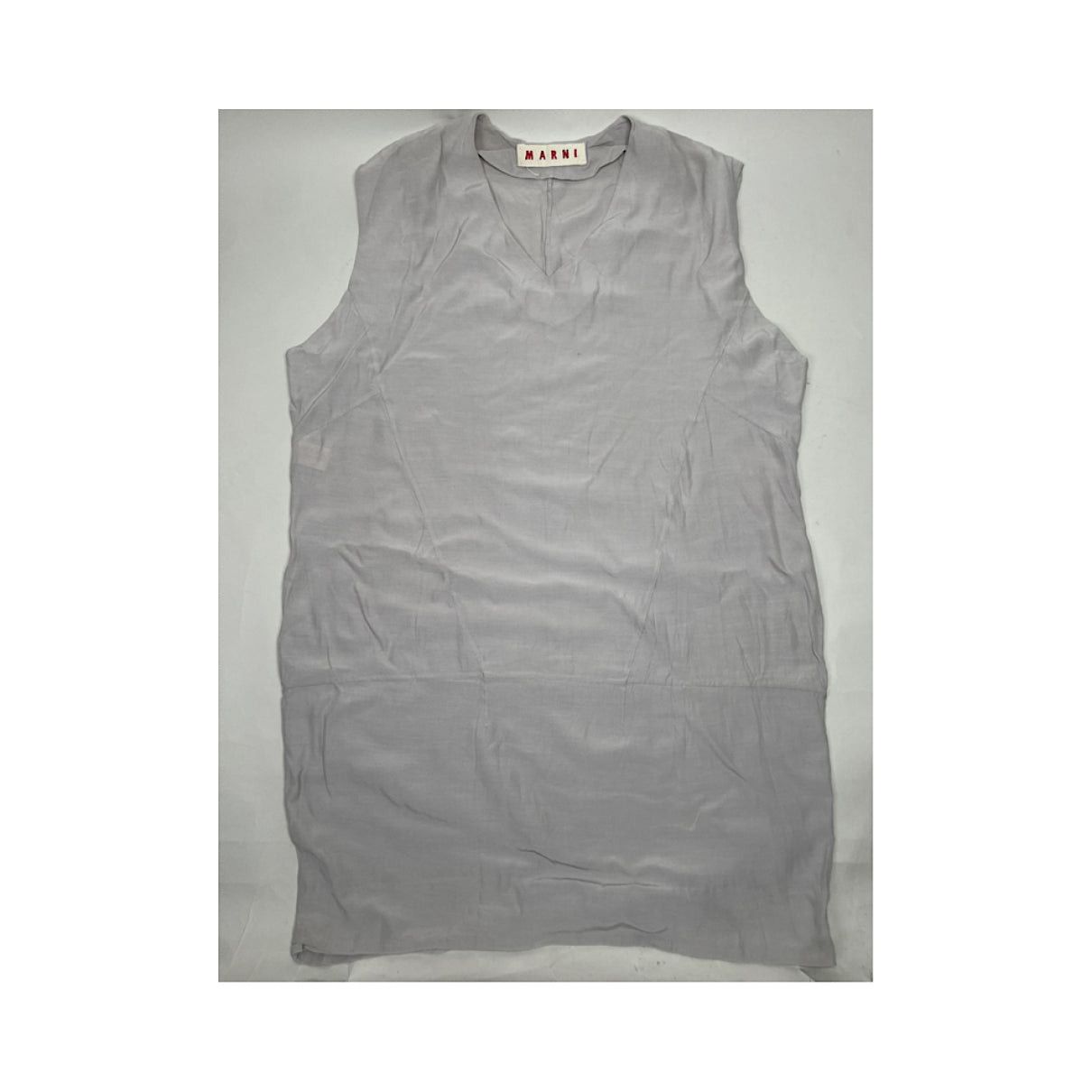 Marni Silver Cotton Dresse Size XL / US 12-14 / IT 48-50 - 5 Thumbnail