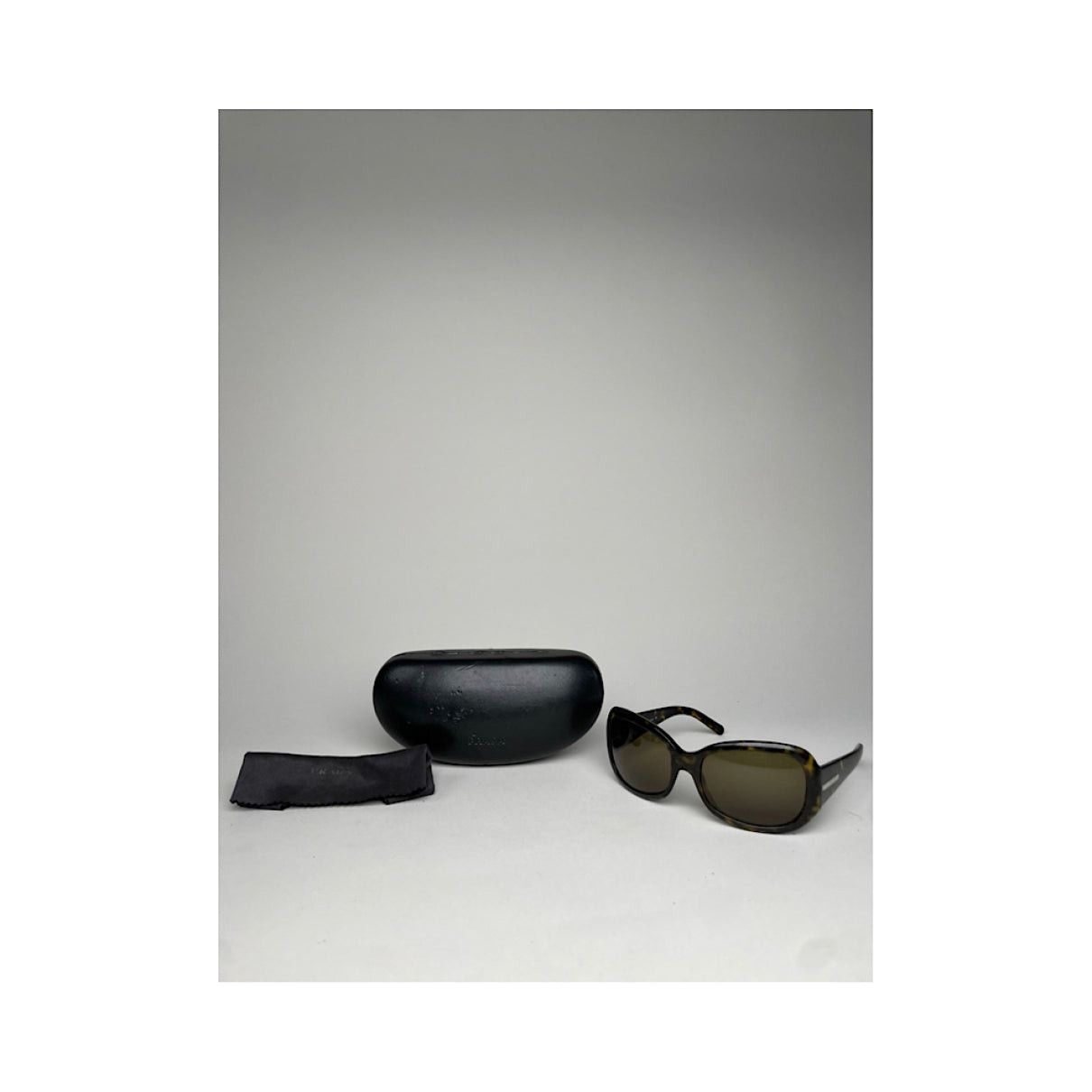 Prada Black Plastic Sunglasses Size ONE SIZE - 2 Thumbnail