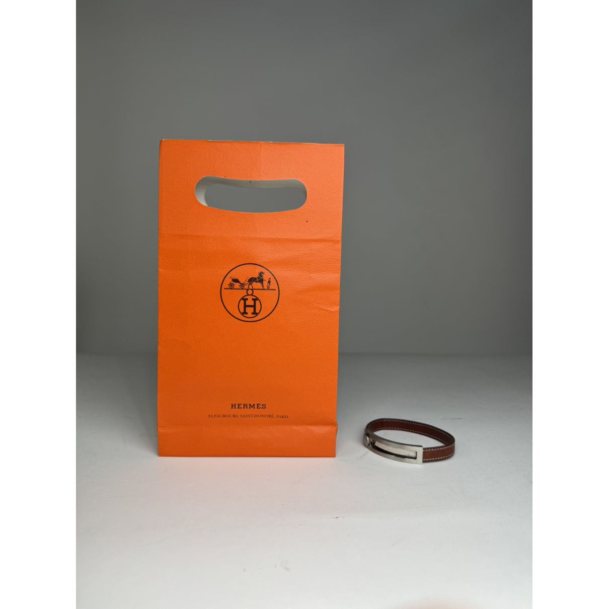 Other Hermès Bracelet Charnière Brown Leather Bracelet Size ONE SIZE - 2 Thumbnail