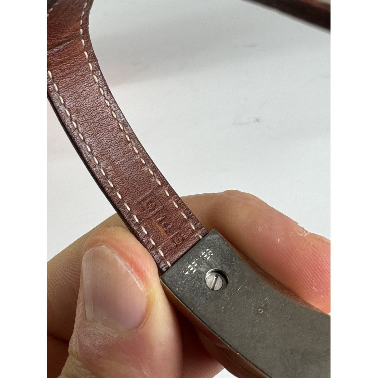 Other Hermès Bracelet Charnière Brown Leather Bracelet Size ONE SIZE - 3 Thumbnail