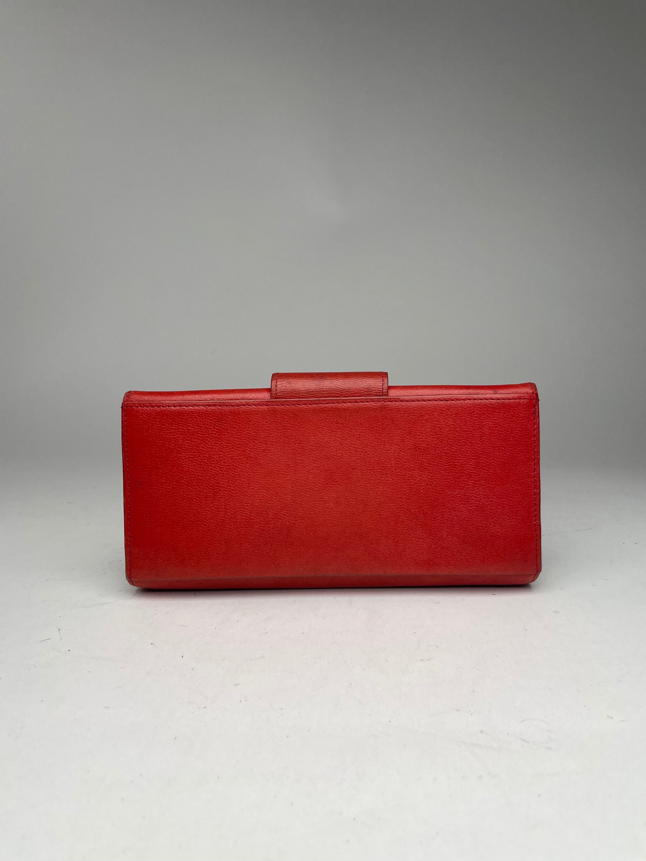 Givenchy Vintage GV3 Leather Wallet Red Size ONE SIZE - 2 Thumbnail