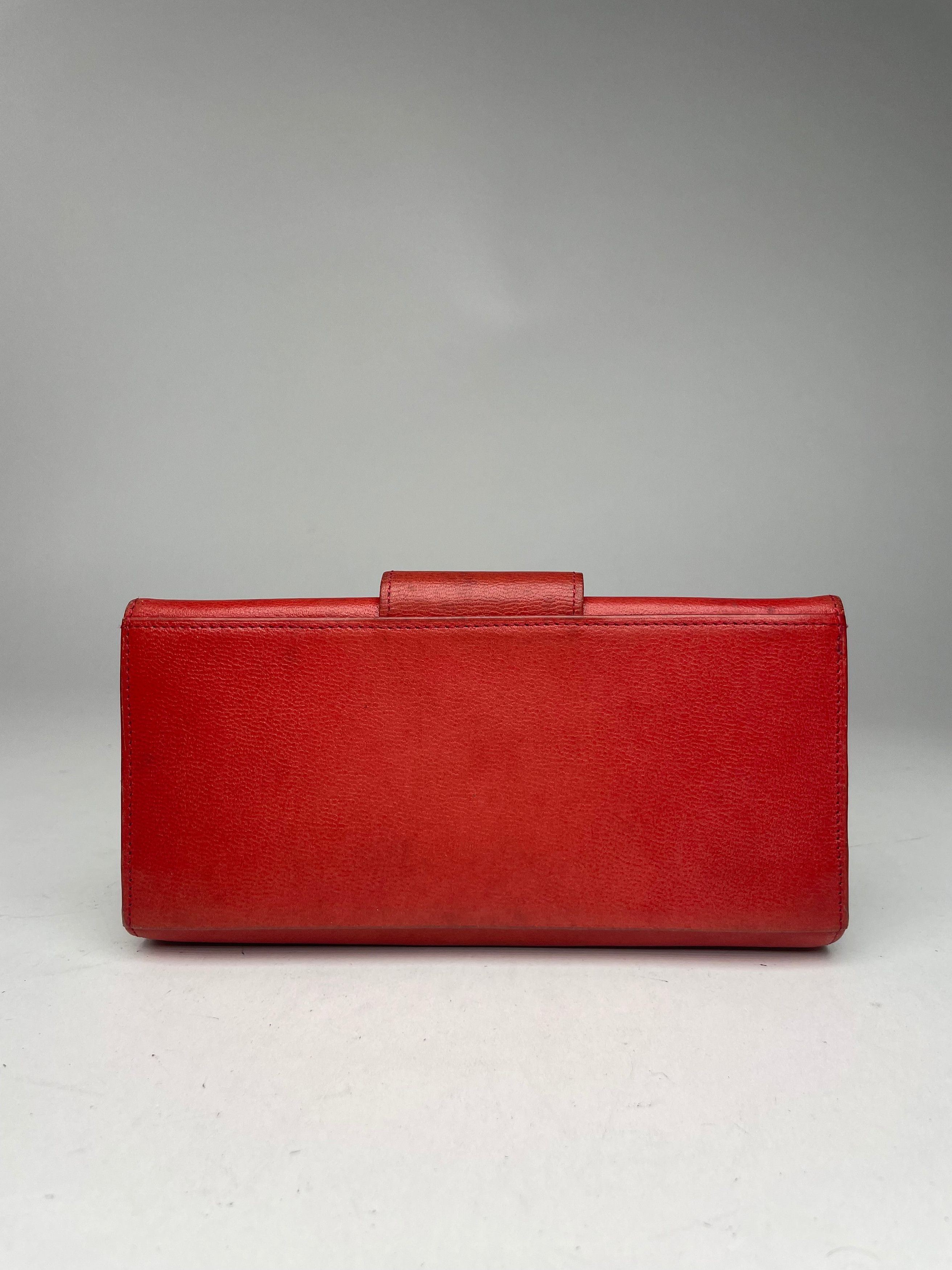 Givenchy Vintage GV3 Leather Wallet Red Size ONE SIZE - 6 Thumbnail
