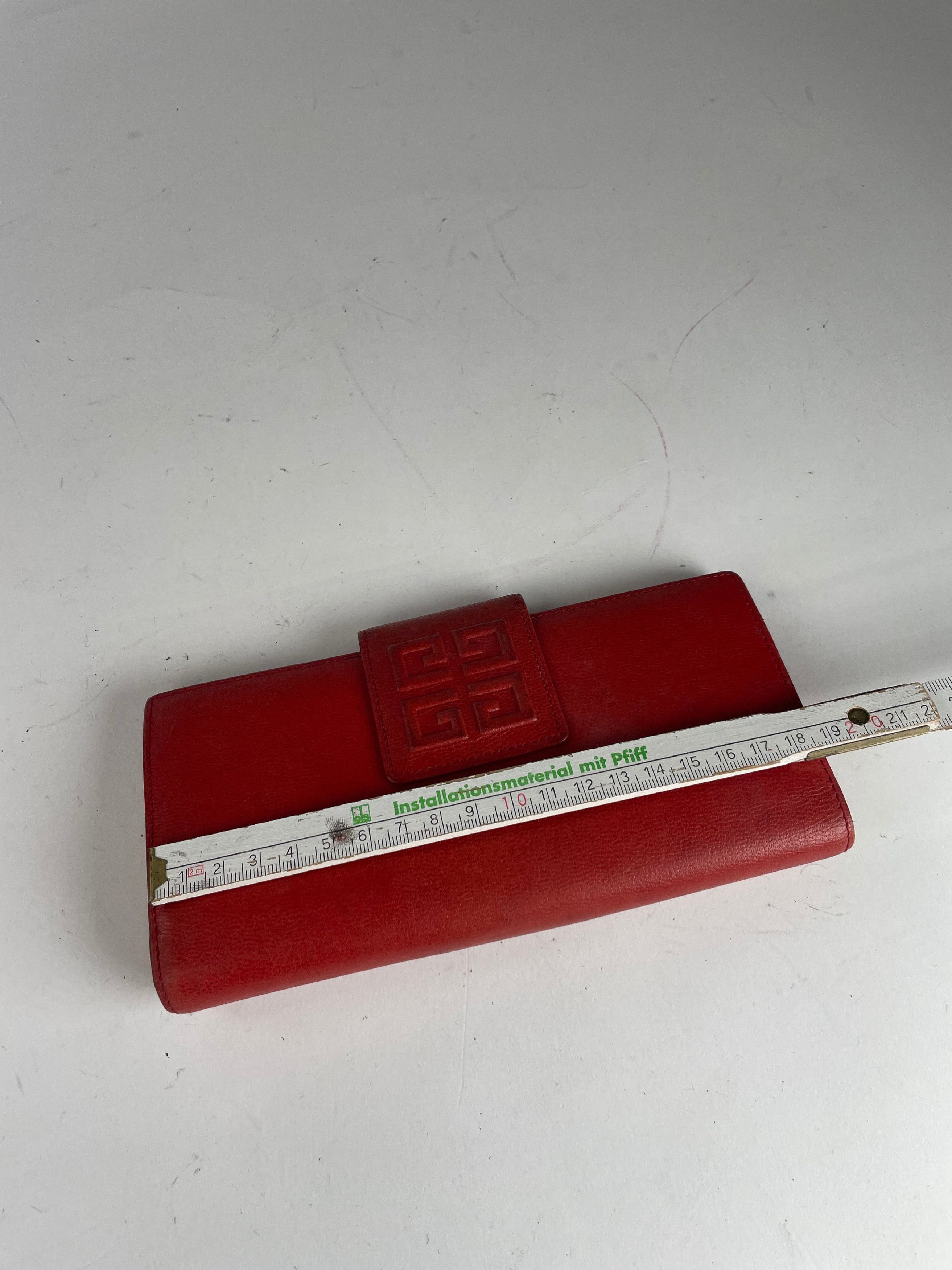 Givenchy Vintage GV3 Leather Wallet Red Size ONE SIZE - 13 Thumbnail