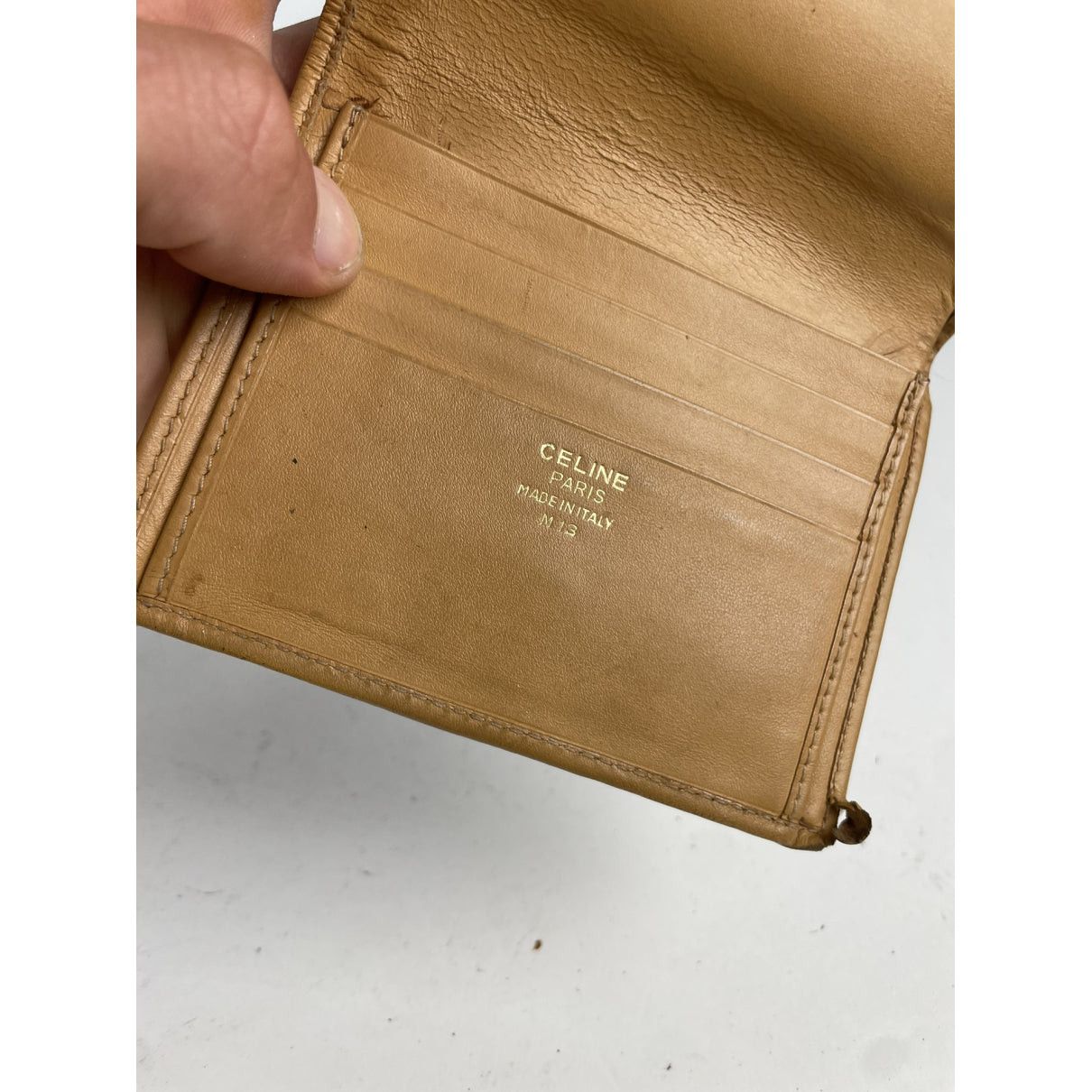 Celine Triomphe Beige Leather Wallet Size ONE SIZE - 4 Thumbnail