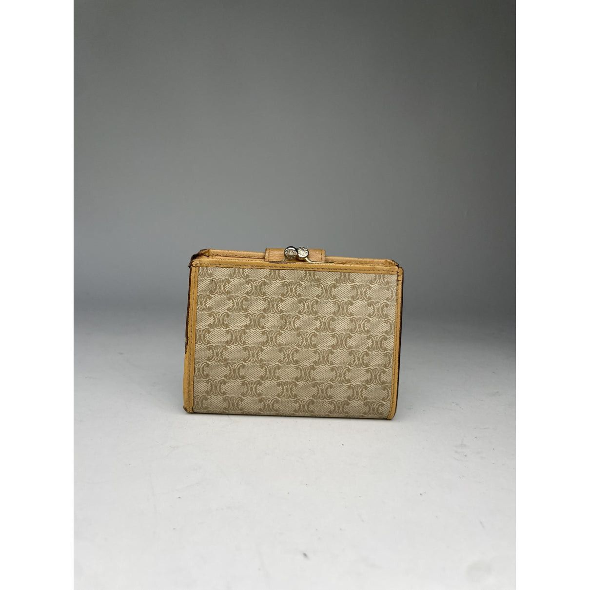 Celine Triomphe Beige Leather Wallet Size ONE SIZE - 2 Thumbnail