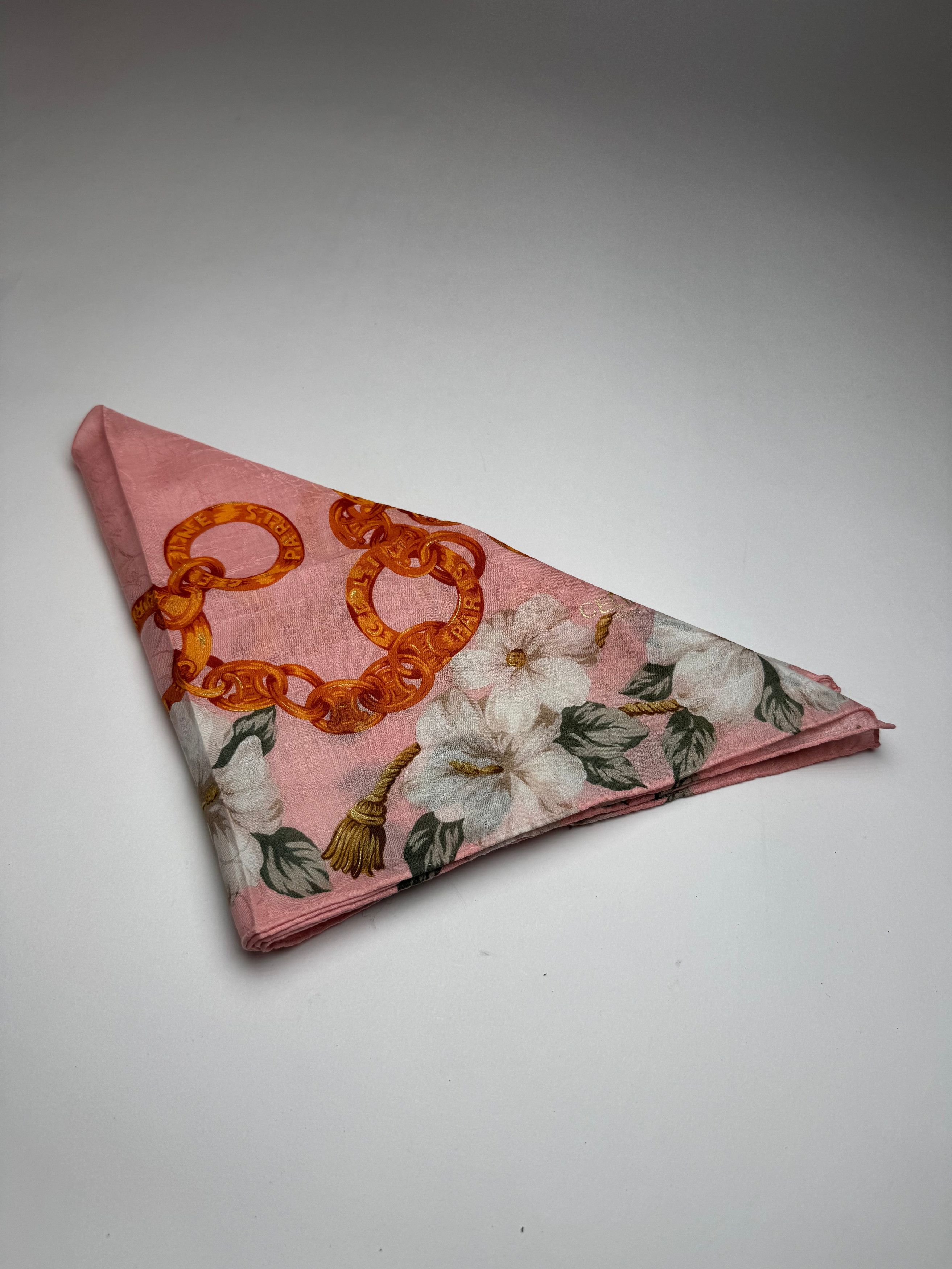 Celine Vintage Paris Silk/Canvas Scarf Size ONE SIZE - 7 Thumbnail