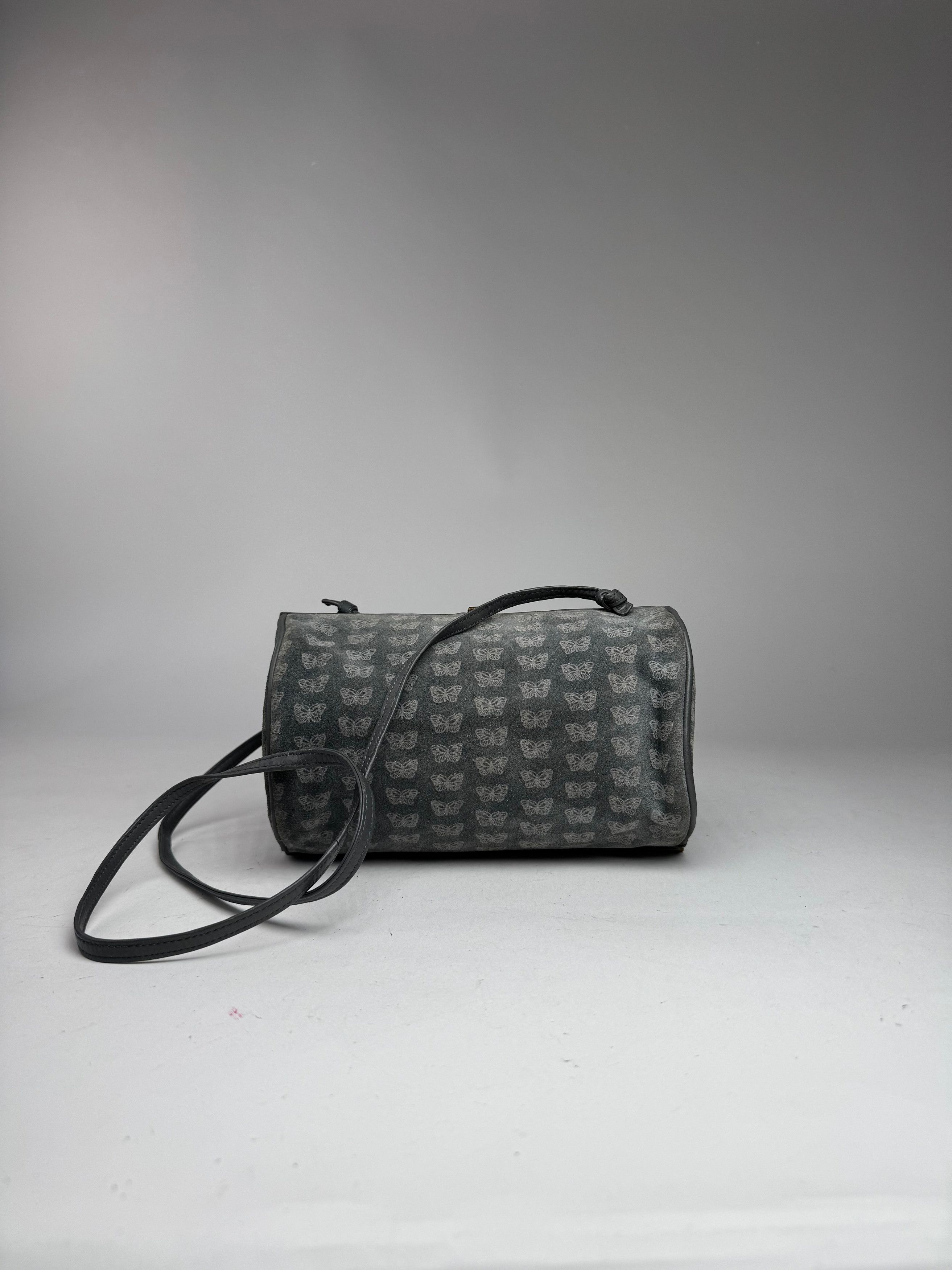 Bottega Veneta Vintage Suede Monogram Bag Grey Size ONE SIZE - 14 Thumbnail