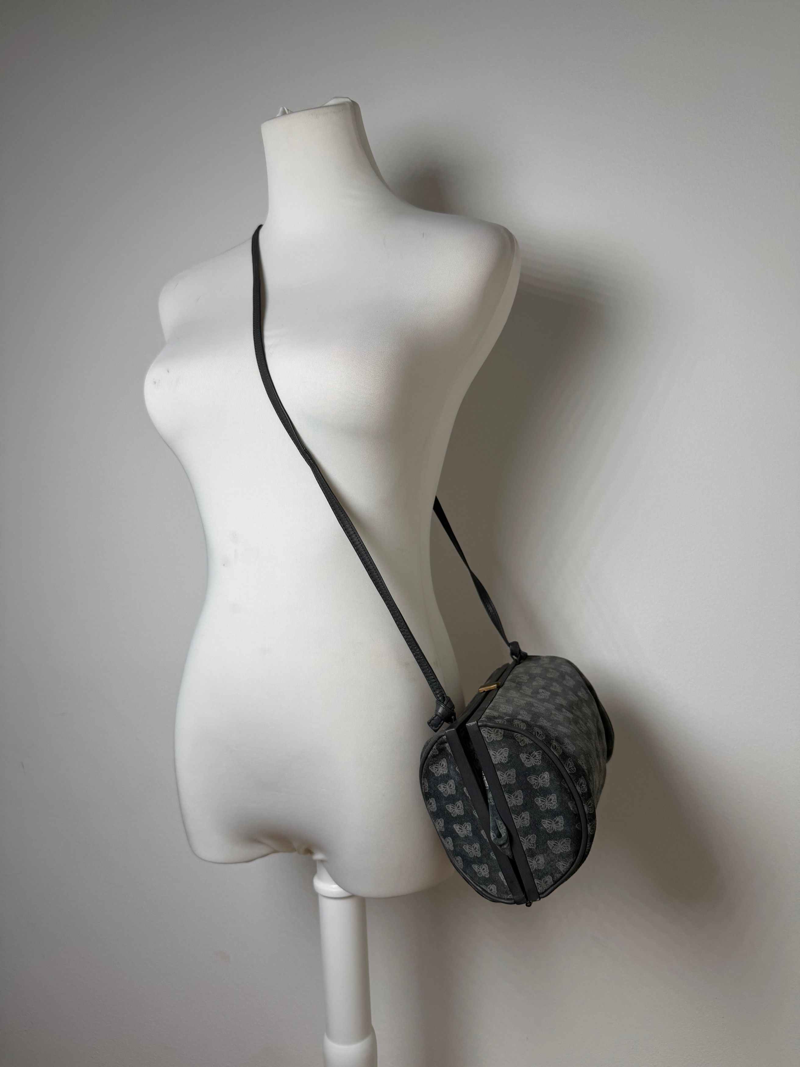Bottega Veneta Vintage Suede Monogram Bag Grey Size ONE SIZE - 5 Thumbnail