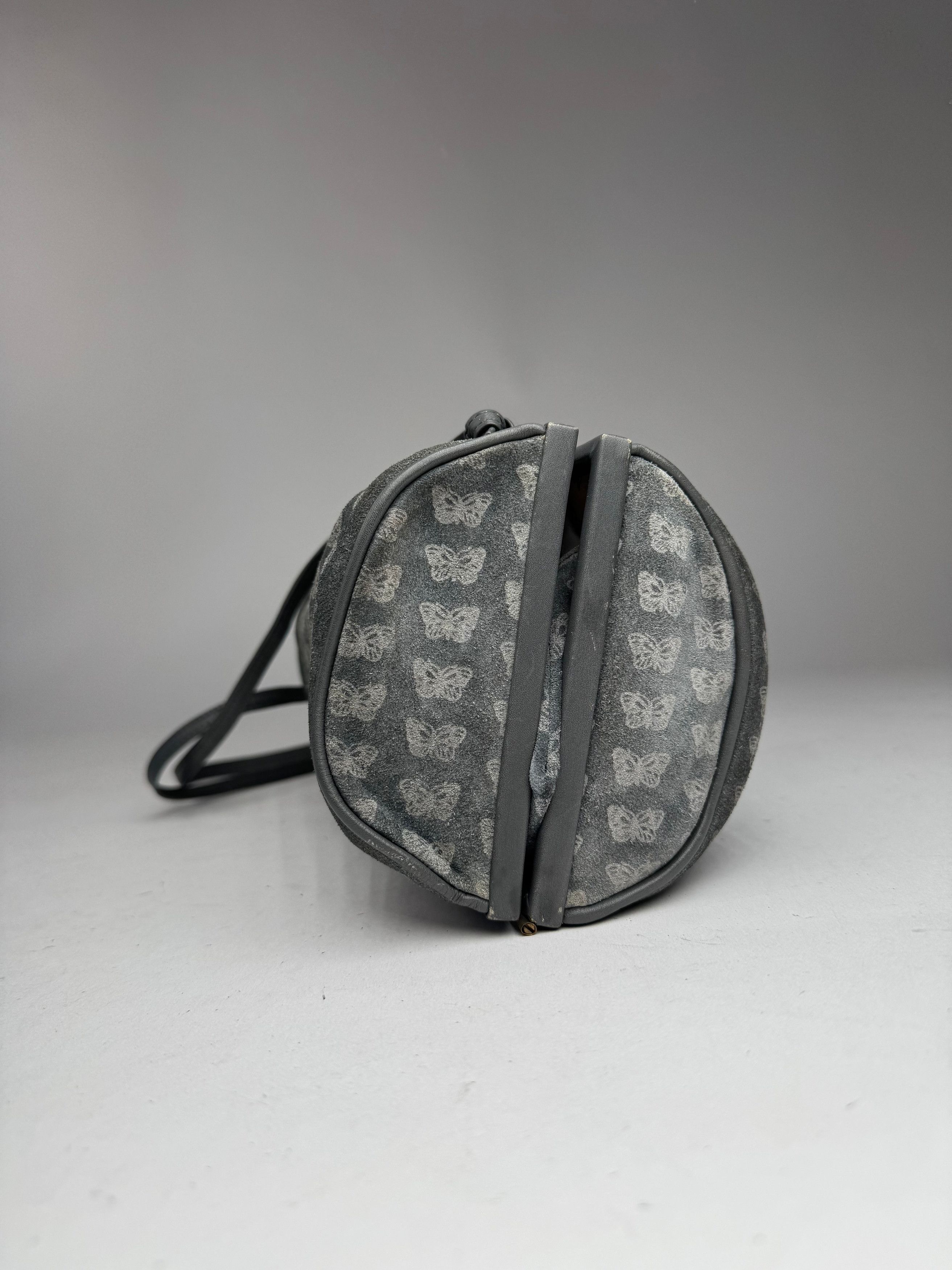 Bottega Veneta Vintage Suede Monogram Bag Grey Size ONE SIZE - 13 Thumbnail
