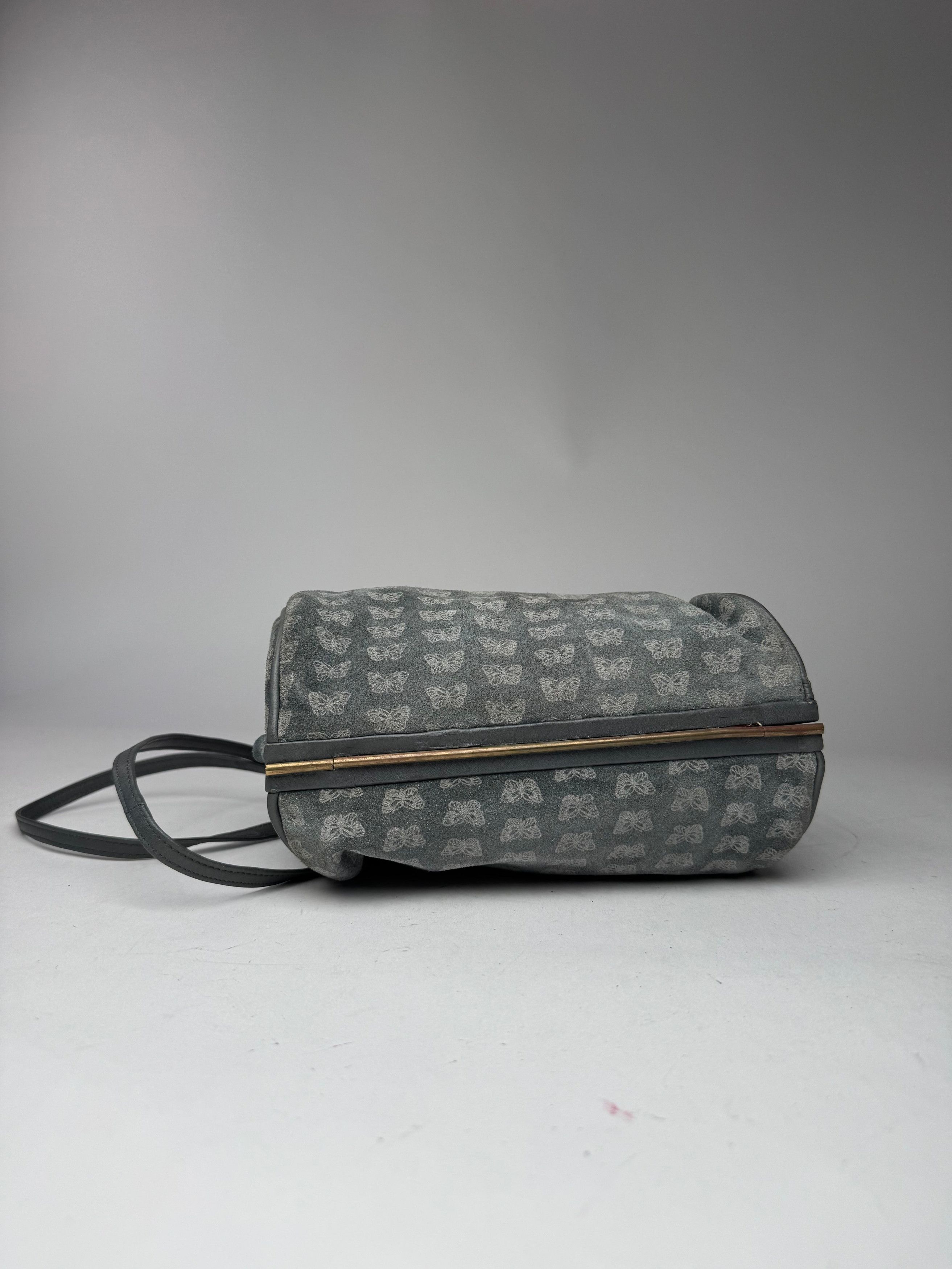 Bottega Veneta Vintage Suede Monogram Bag Grey Size ONE SIZE - 11 Thumbnail