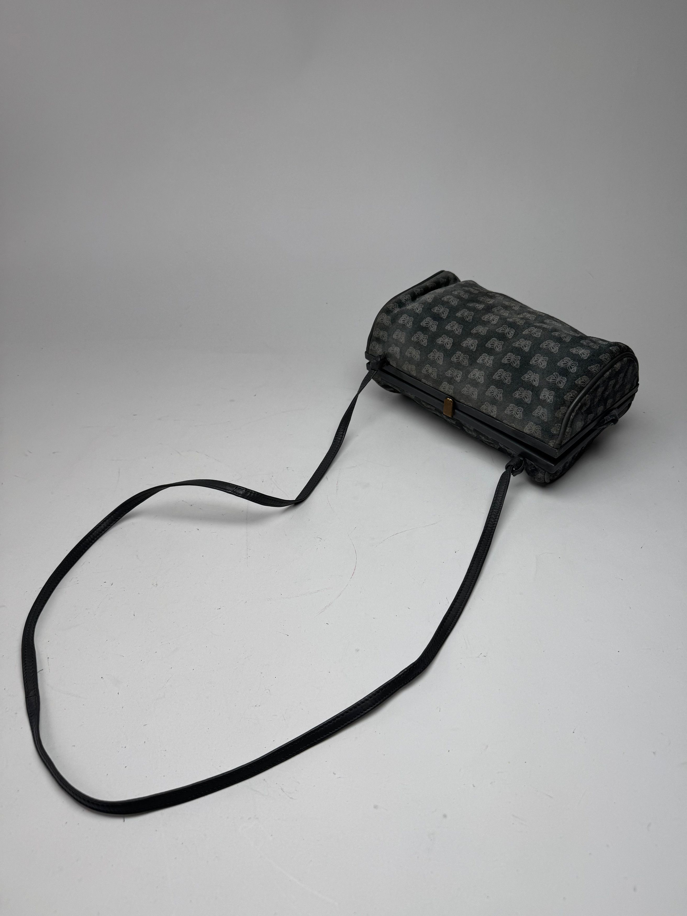 Bottega Veneta Vintage Suede Monogram Bag Grey Size ONE SIZE - 6 Thumbnail