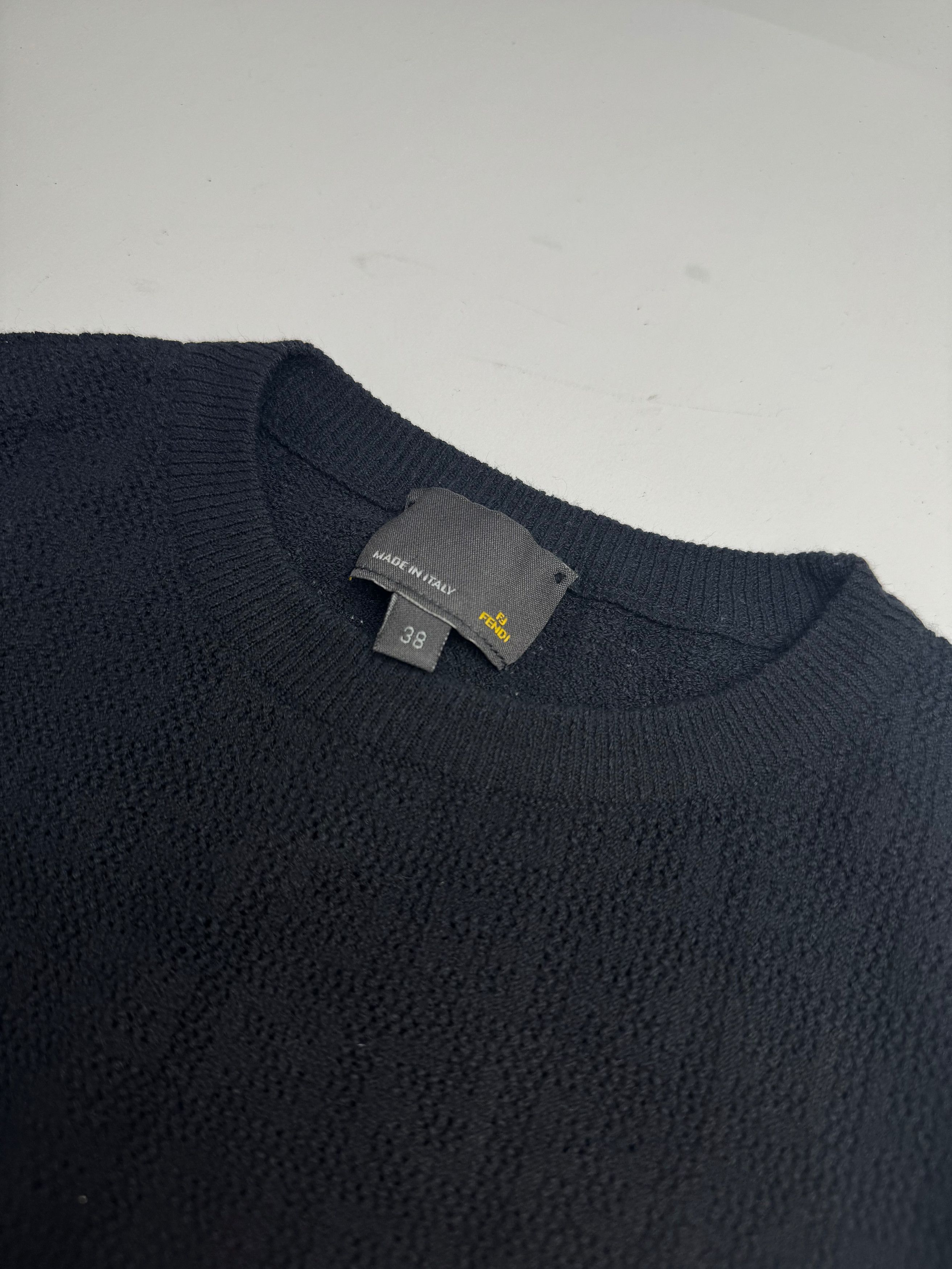 Fendi Vintage Monogram wool Dress Black 38/M Size M / US 6-8 / IT 42-44 - 4 Thumbnail