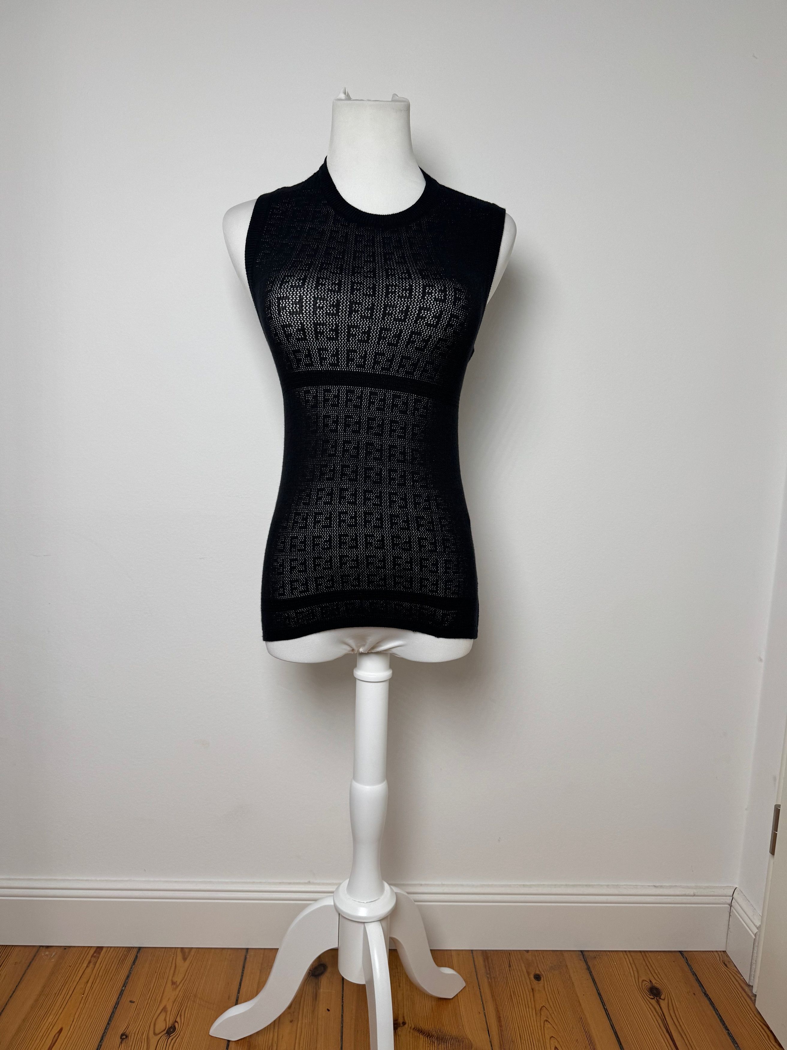 Fendi Vintage Monogram wool Dress Black 38/M Size M / US 6-8 / IT 42-44 - 10 Thumbnail