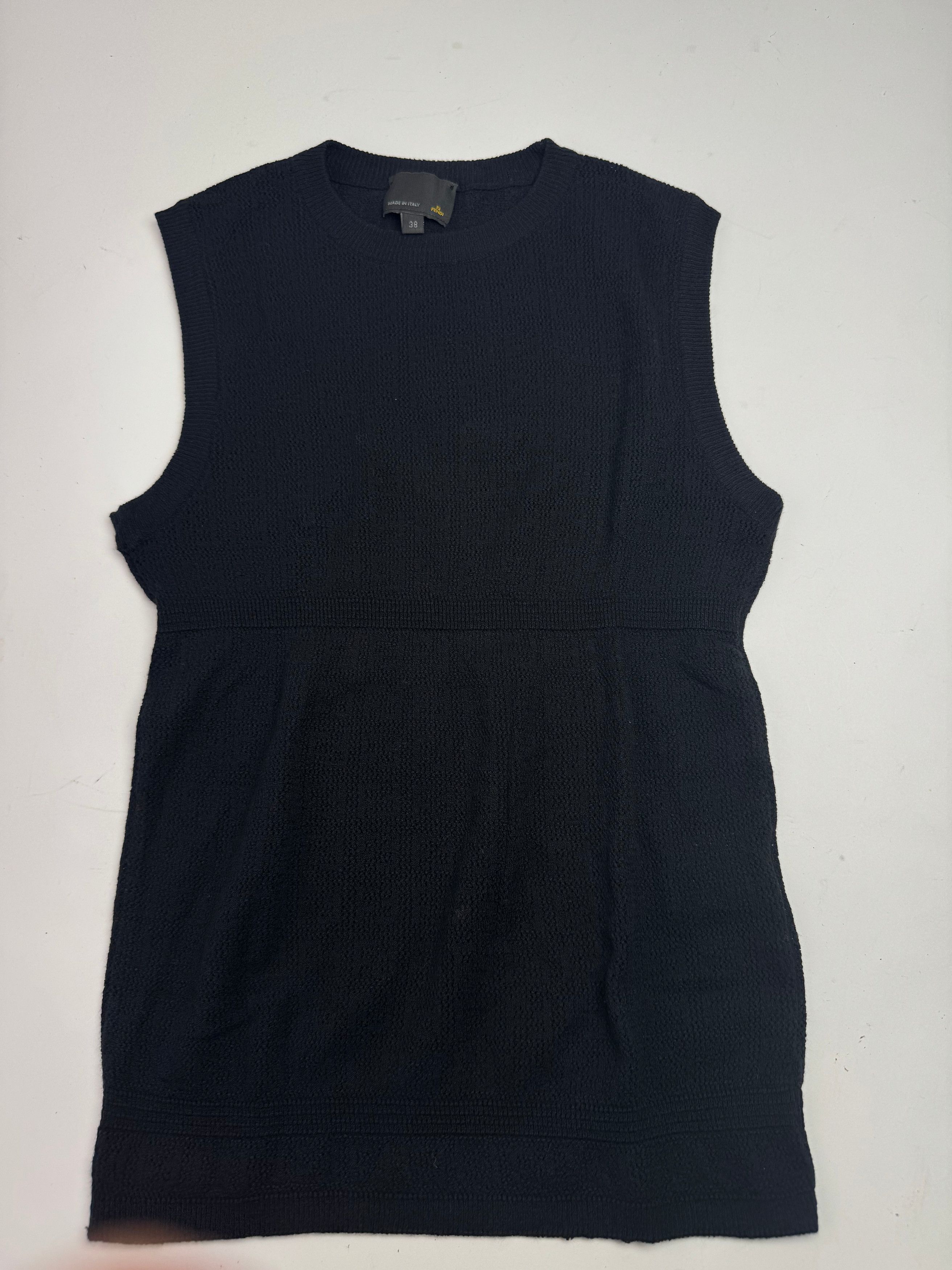 Fendi Vintage Monogram wool Dress Black 38/M Size M / US 6-8 / IT 42-44 - 5 Thumbnail