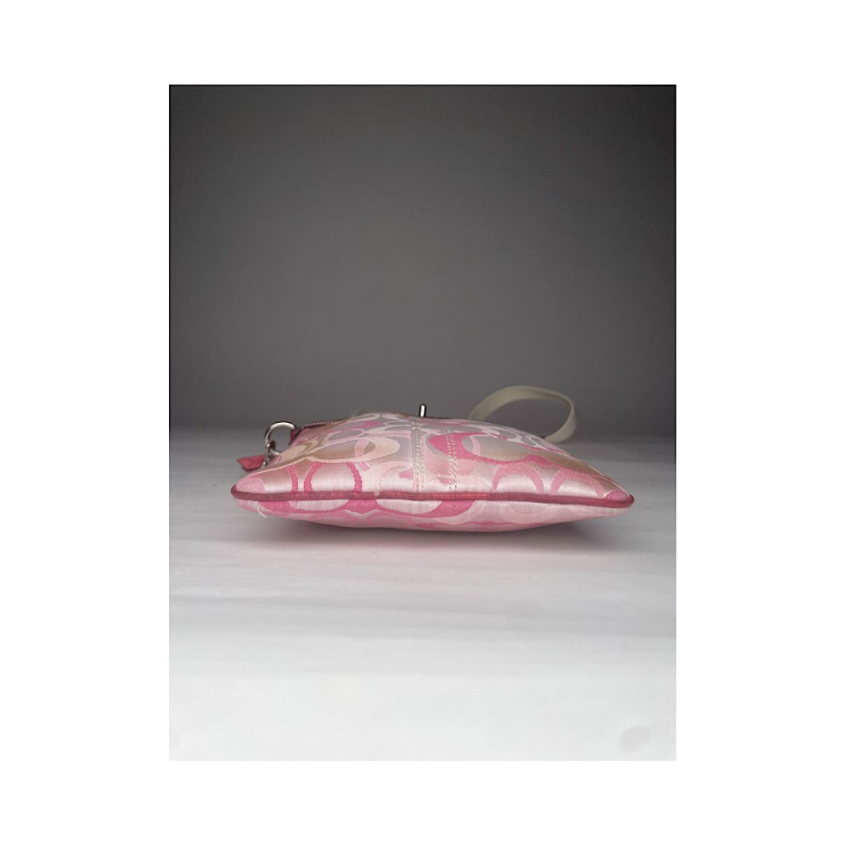 Coach Signature Sufflette Pink Cotton Handbag Size ONE SIZE - 2 Thumbnail